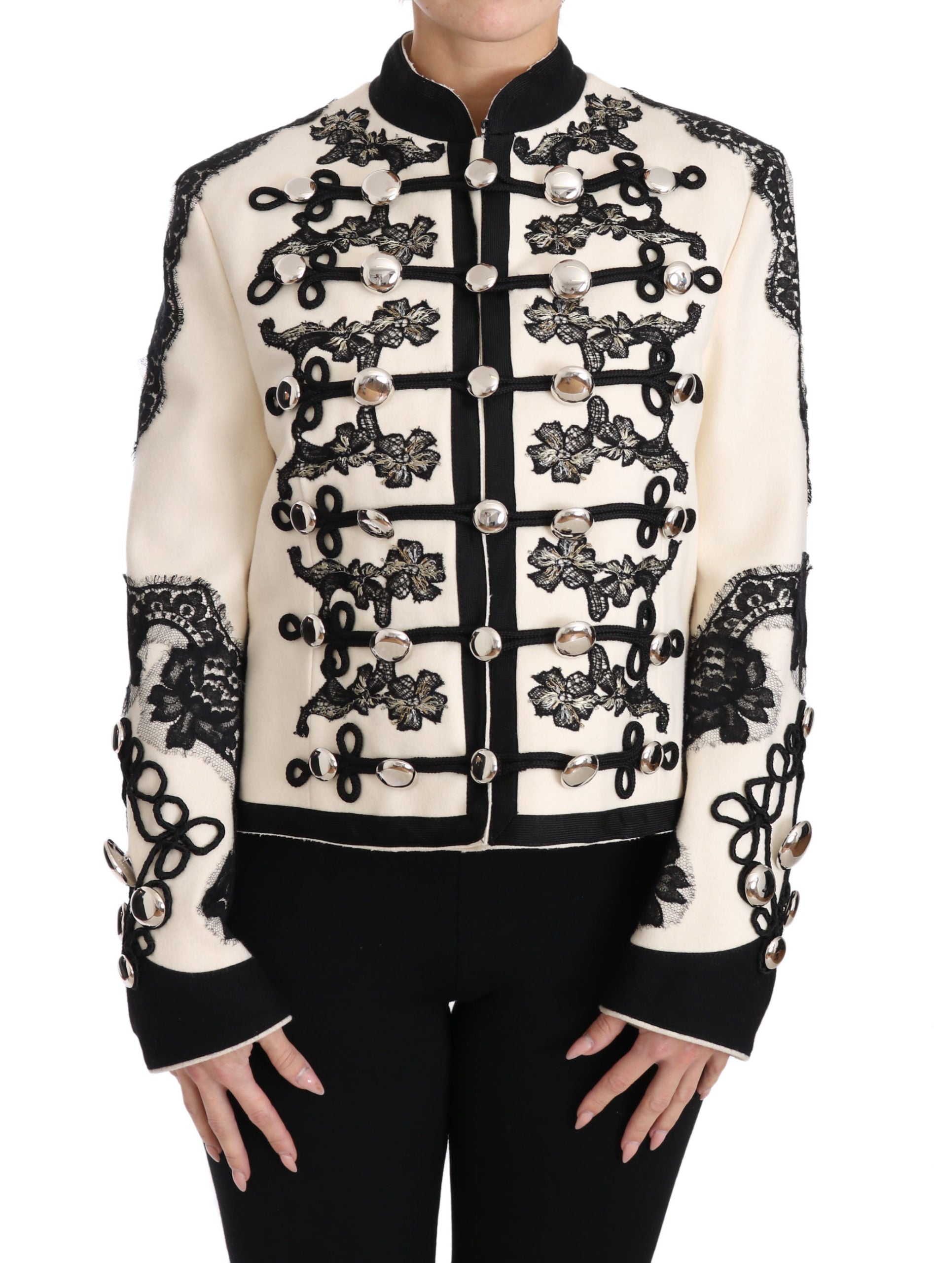 Veste baroque élégante blanc cassé Dolce & Gabbana