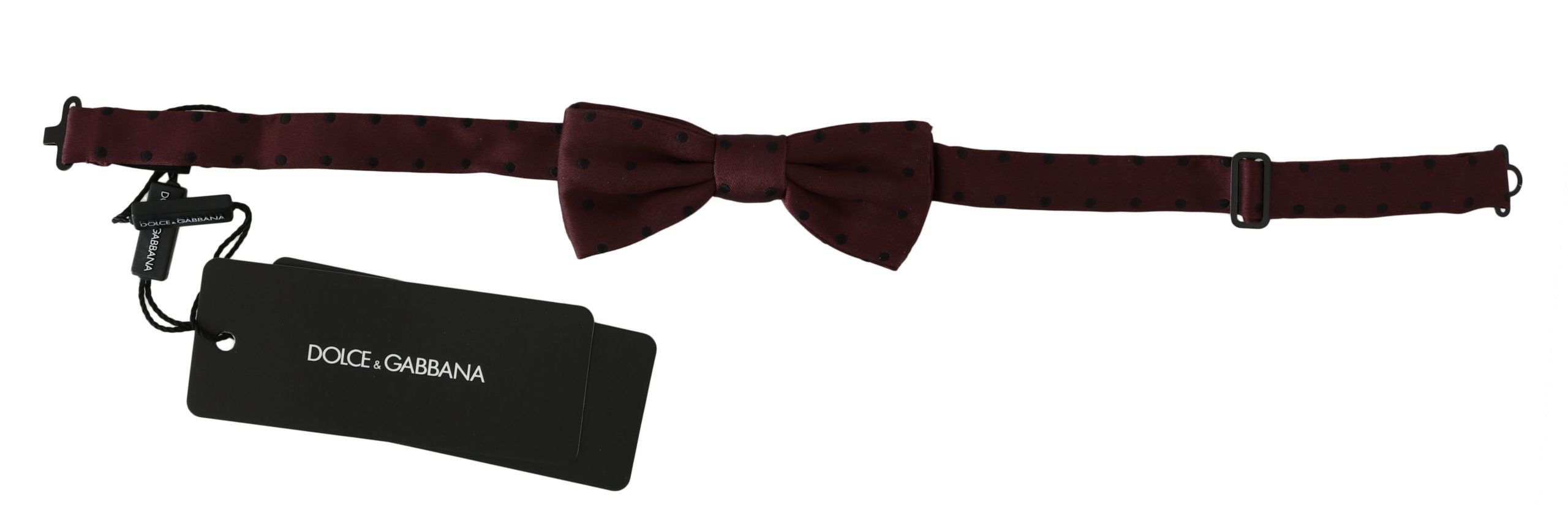 Dolce & Gabbana – Elegante, lila gepunktete Seidenfliege