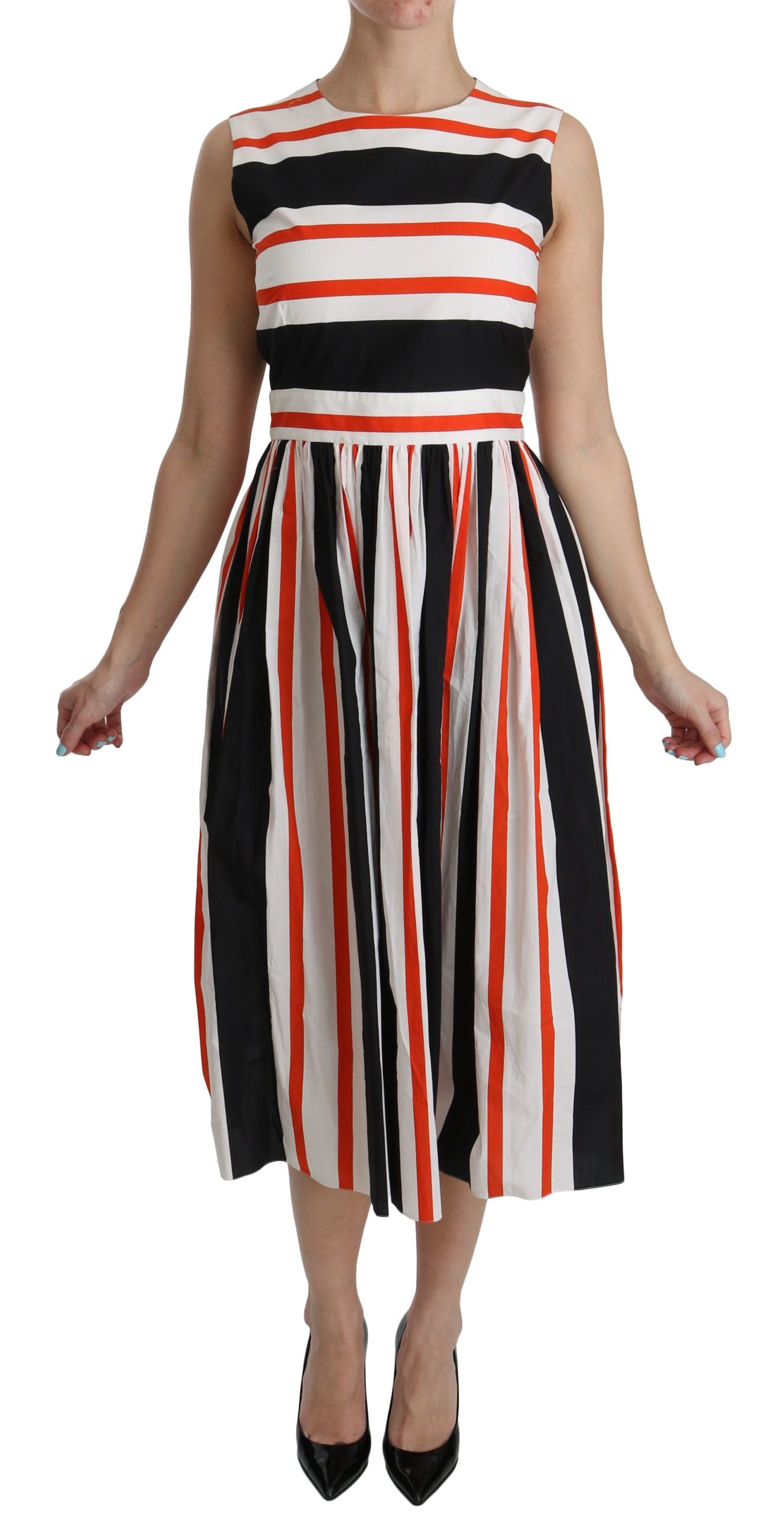 Robe mi-longue plissée trapèze Dolce & Gabbana