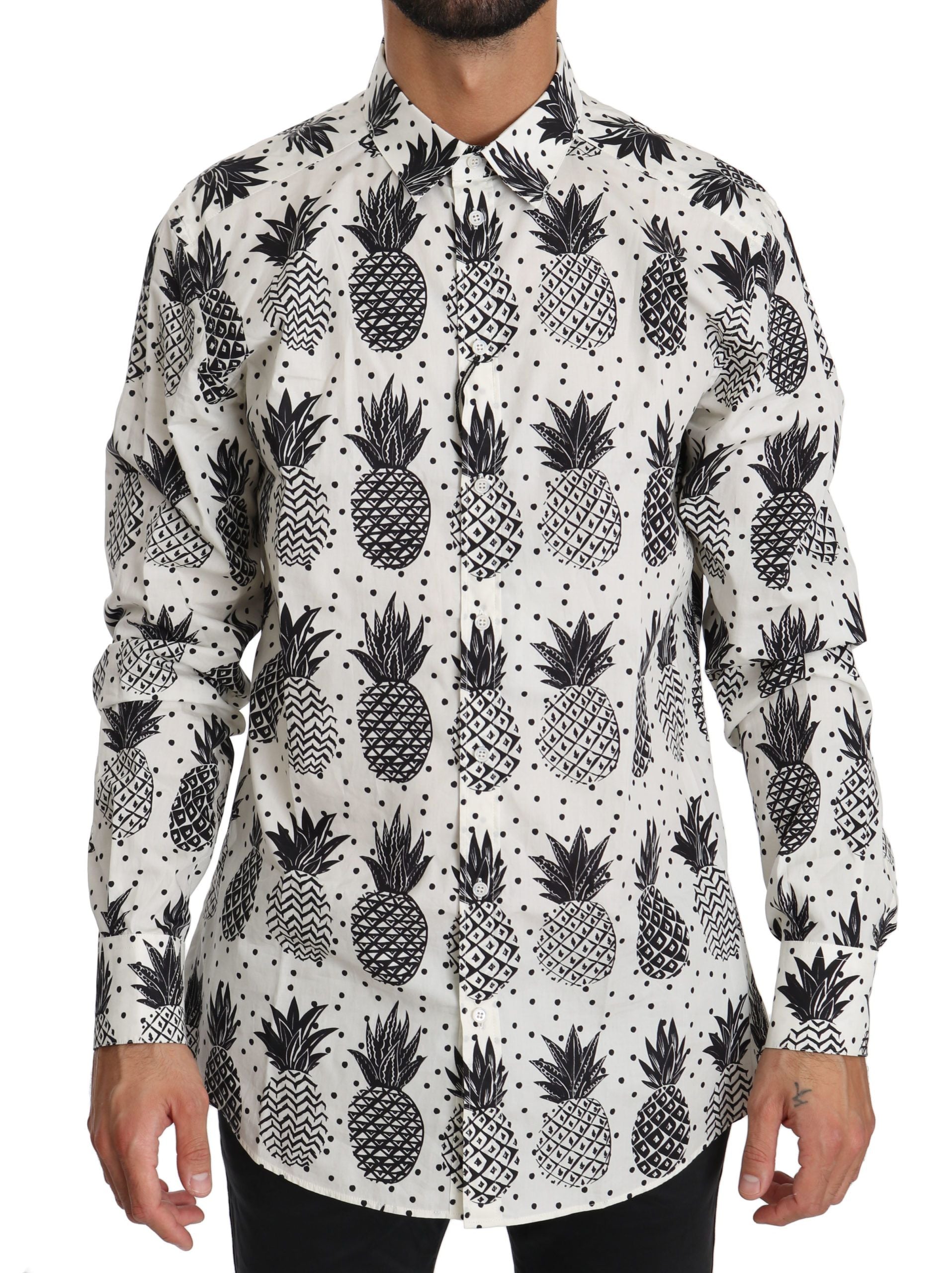 Chemise décontractée élégante en coton blanc Dolce & Gabbana