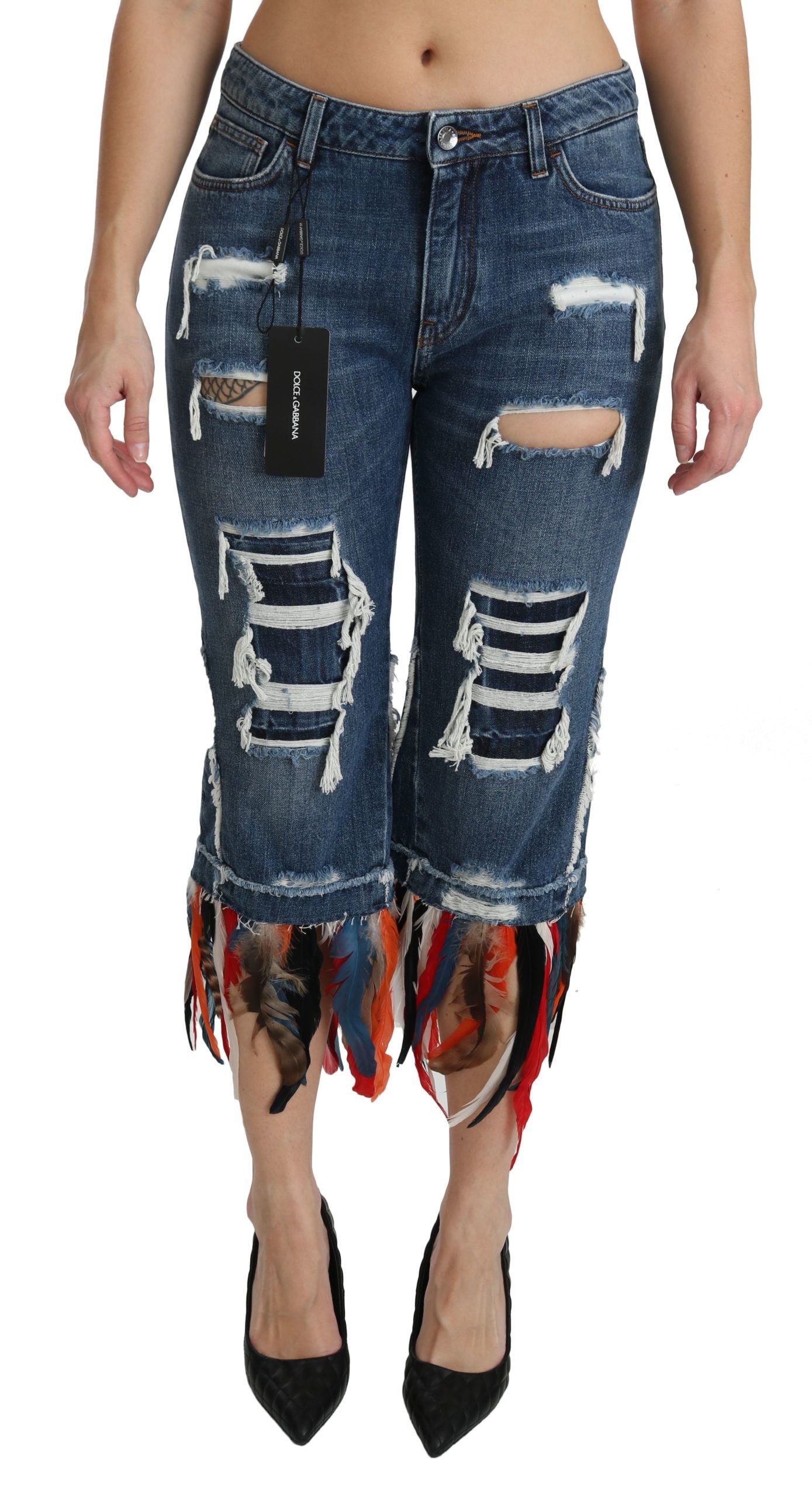 Dolce & Gabbana Schicke verkürzte Jeans mit niedriger Taille
