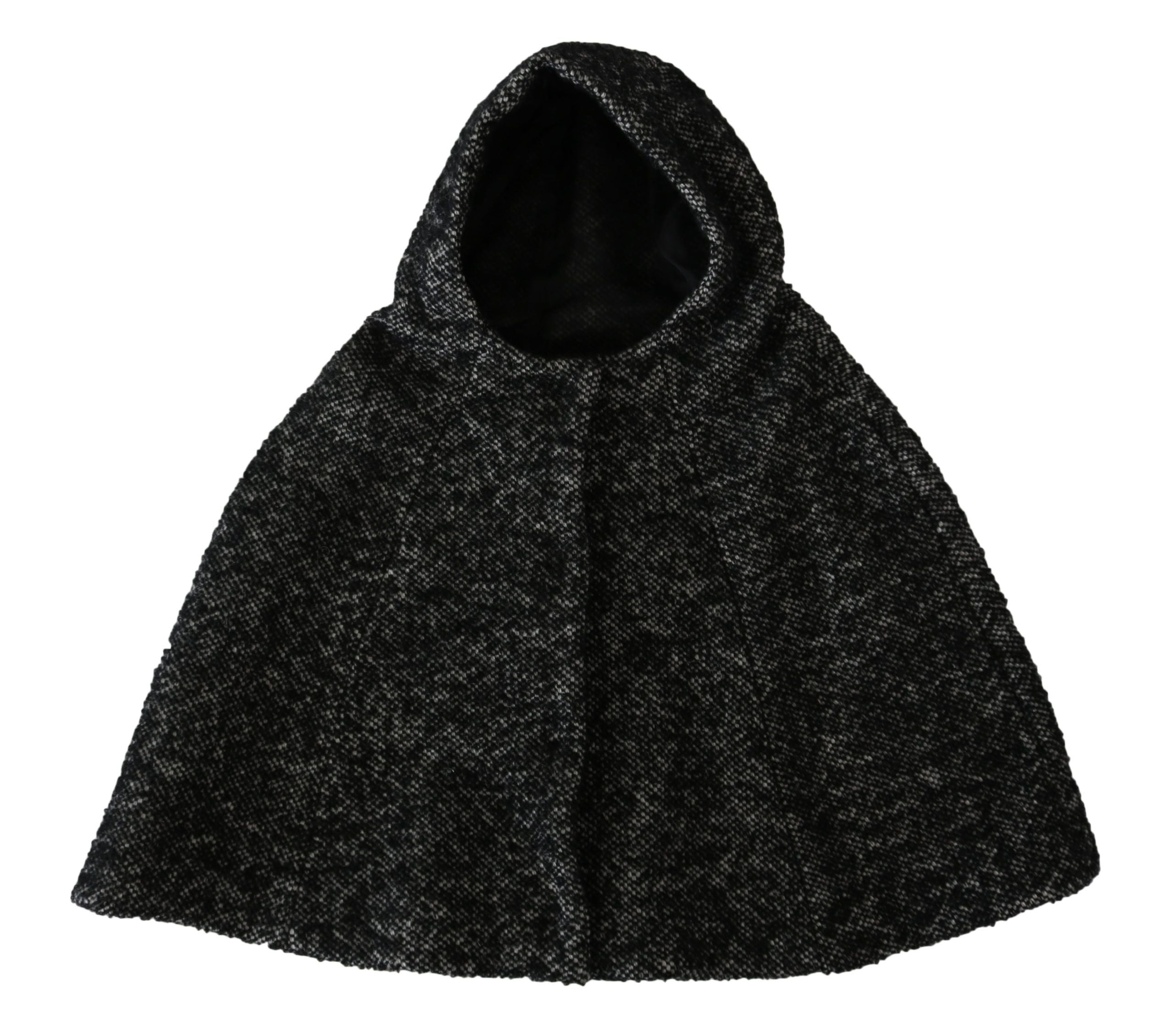 Écharpe à capuche élégante en laine grise Dolce & Gabbana par une marque italienne emblématique
