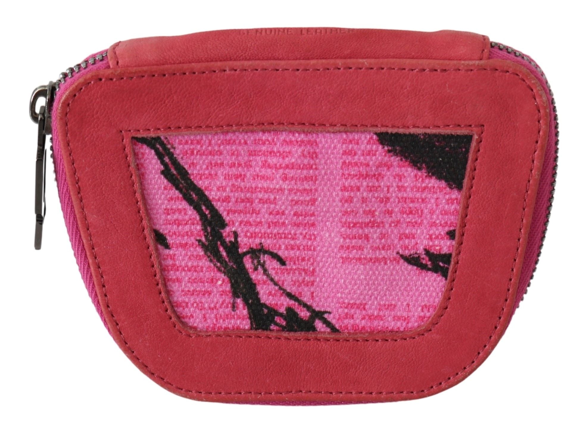 Porte-monnaie élégant en tissu rose PINKO