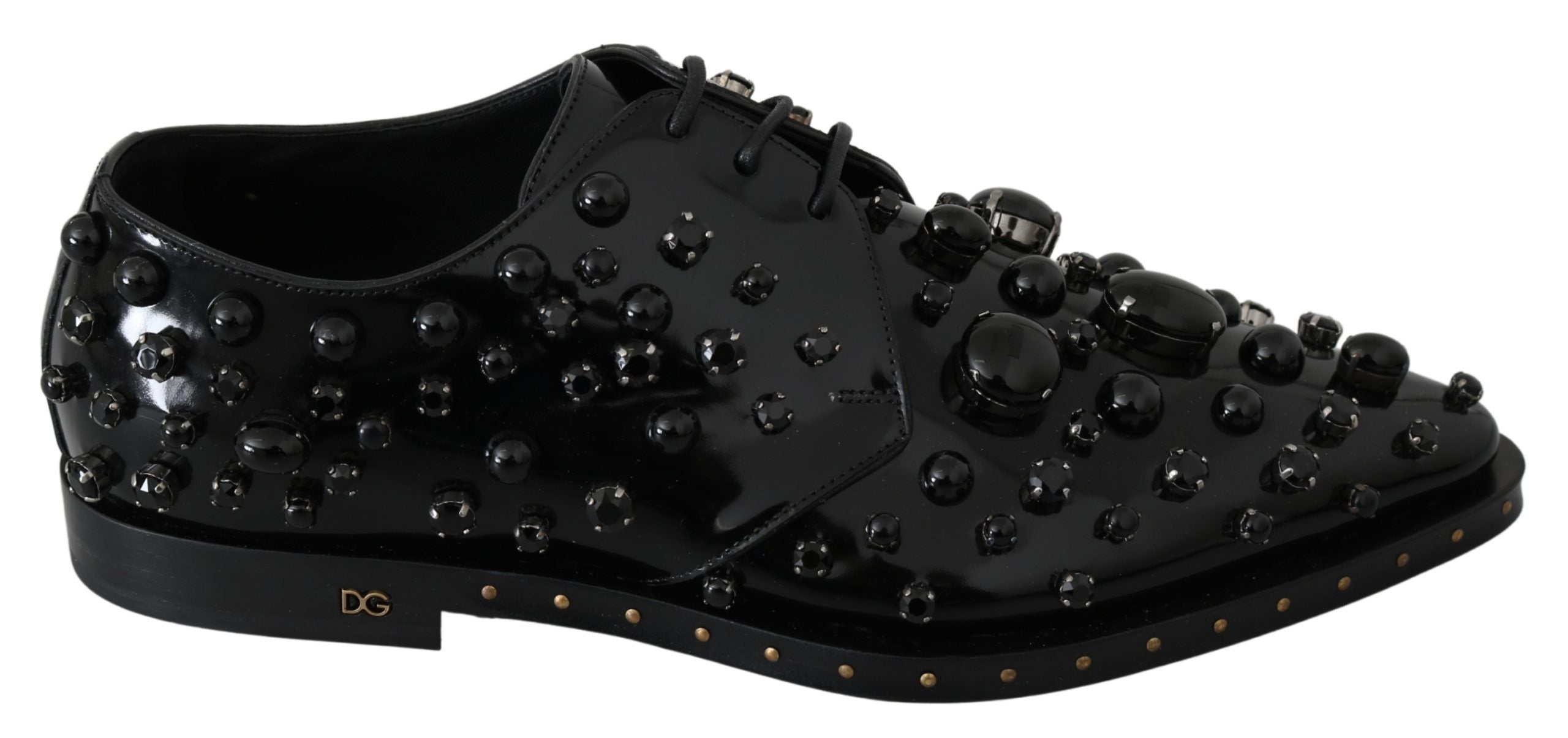 Dolce & Gabbana Elegante schwarze Abendschuhe mit Kristallen