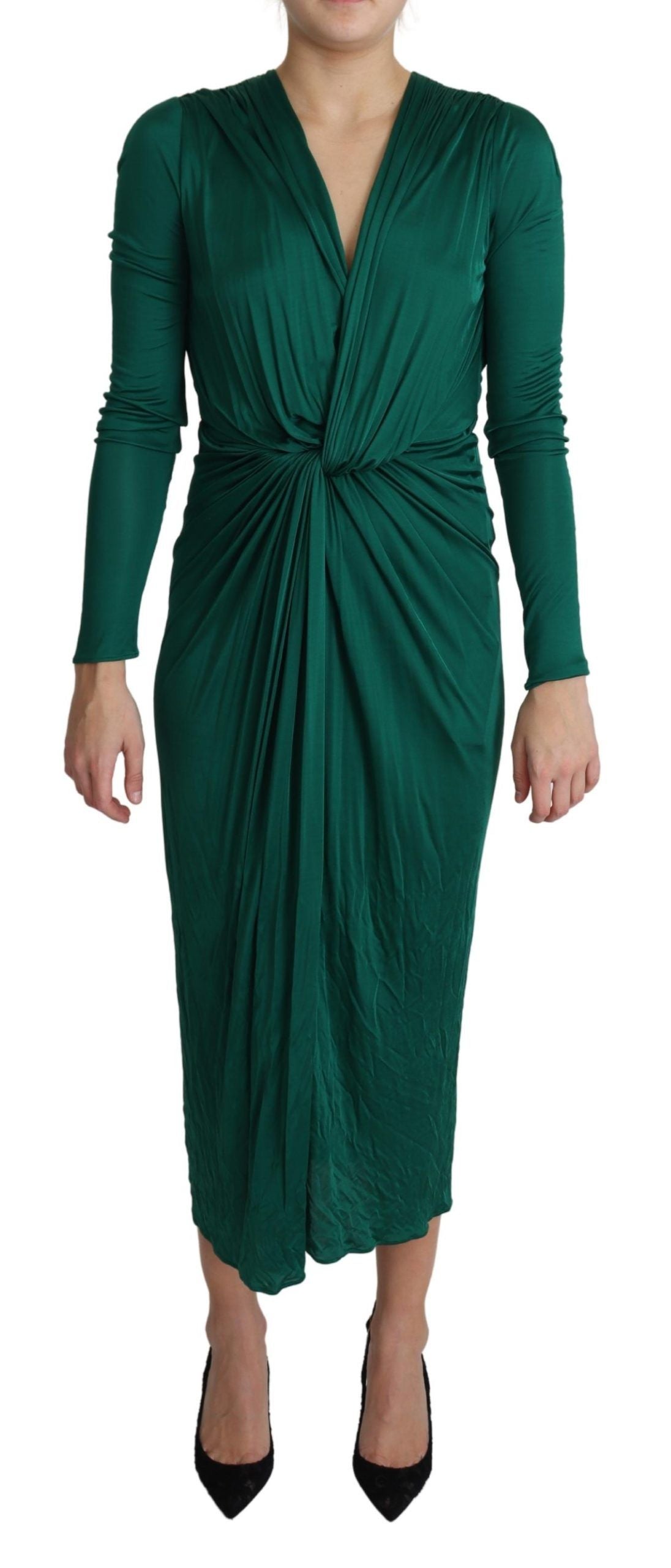 Dolce & Gabbana Emerald Elegance Bodycon-Midikleid