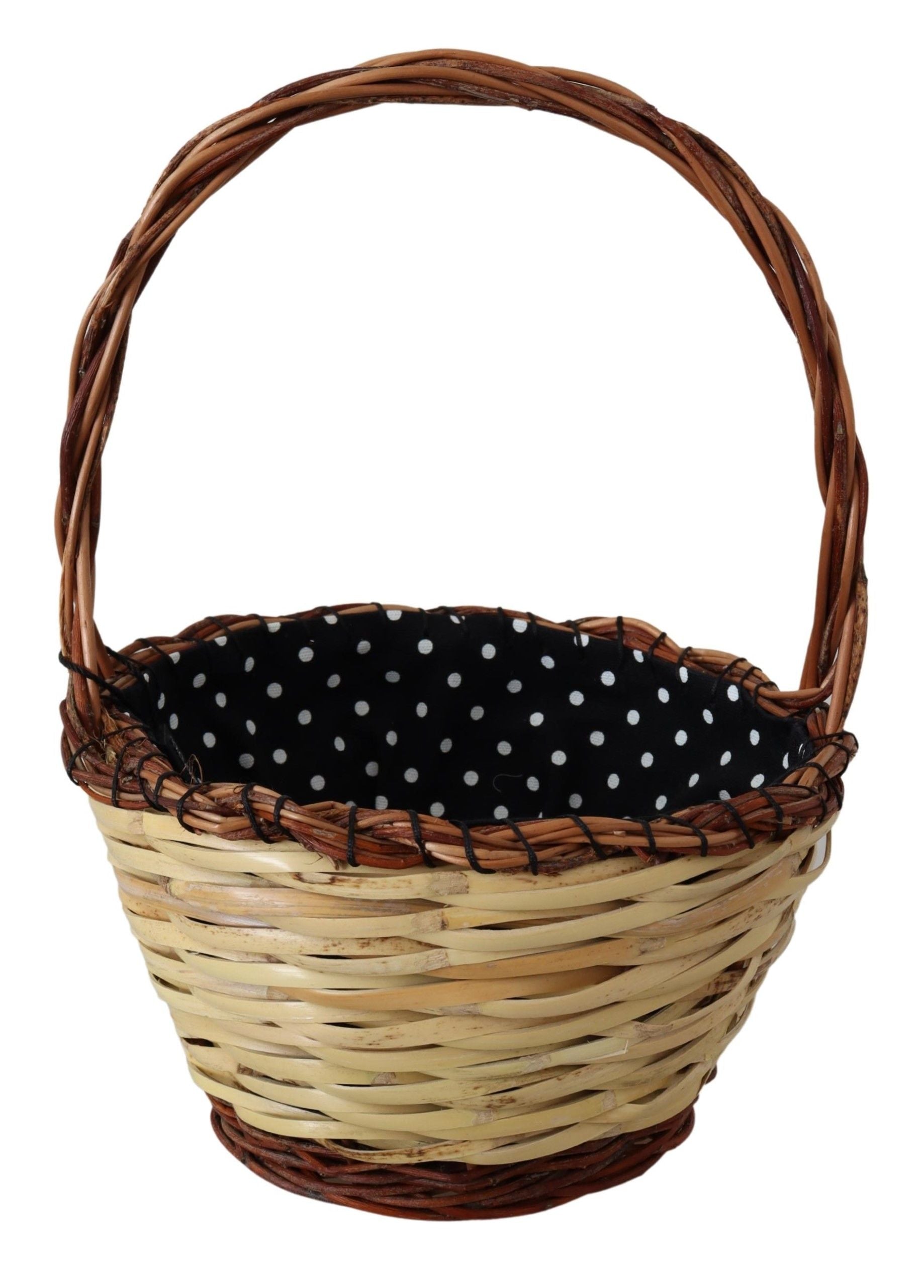 Dolce & Gabbana – Schicke Einkaufstasche aus Weidenkorb in Beige
