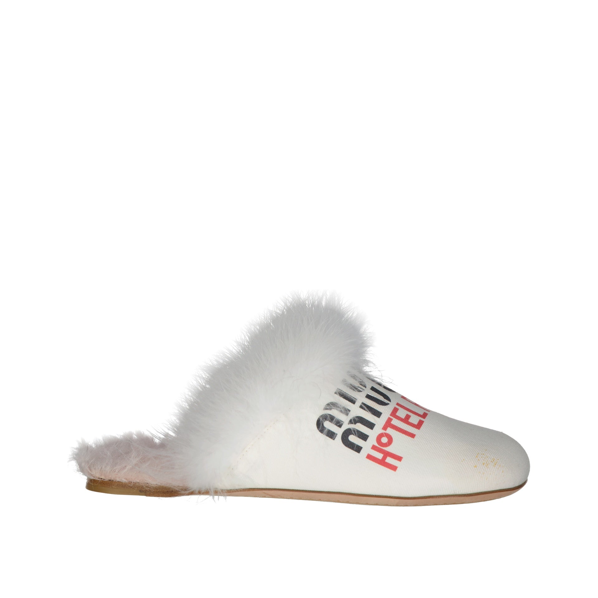 Miu Miu Logo Printed Mules - WOMEN SHOES - MIU MIU - Tluxy New