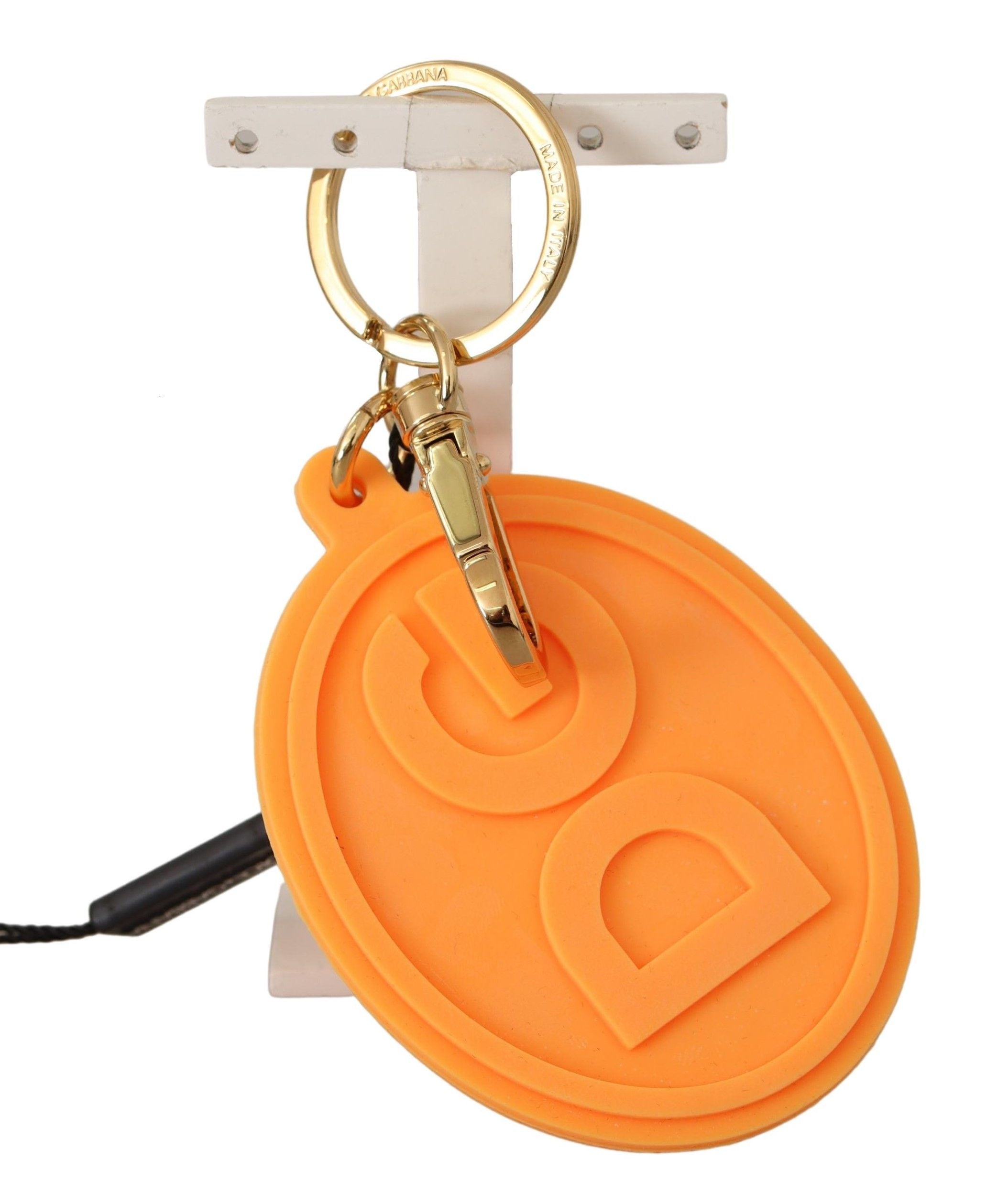 Dolce & Gabbana – Umwerfender orange-goldener Schlüsselanhänger und Taschenanhänger