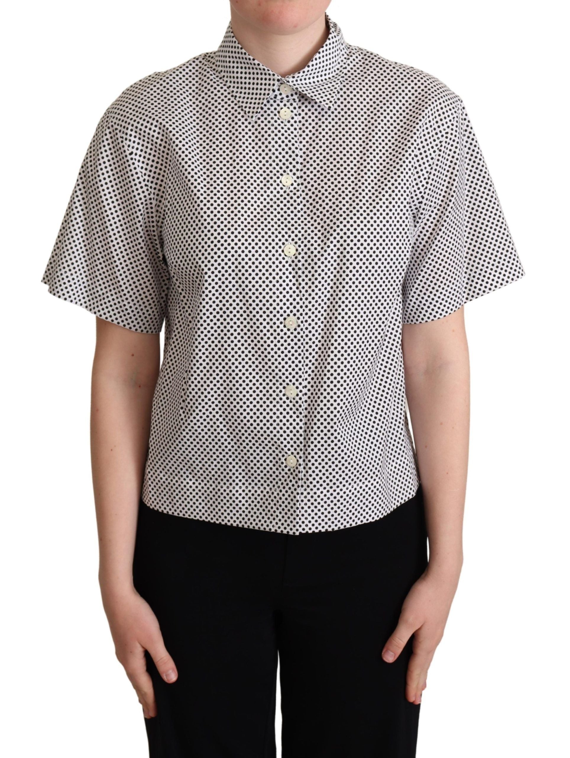 Dolce & Gabbana Elegantes Poloshirt aus Baumwolle mit Punkten