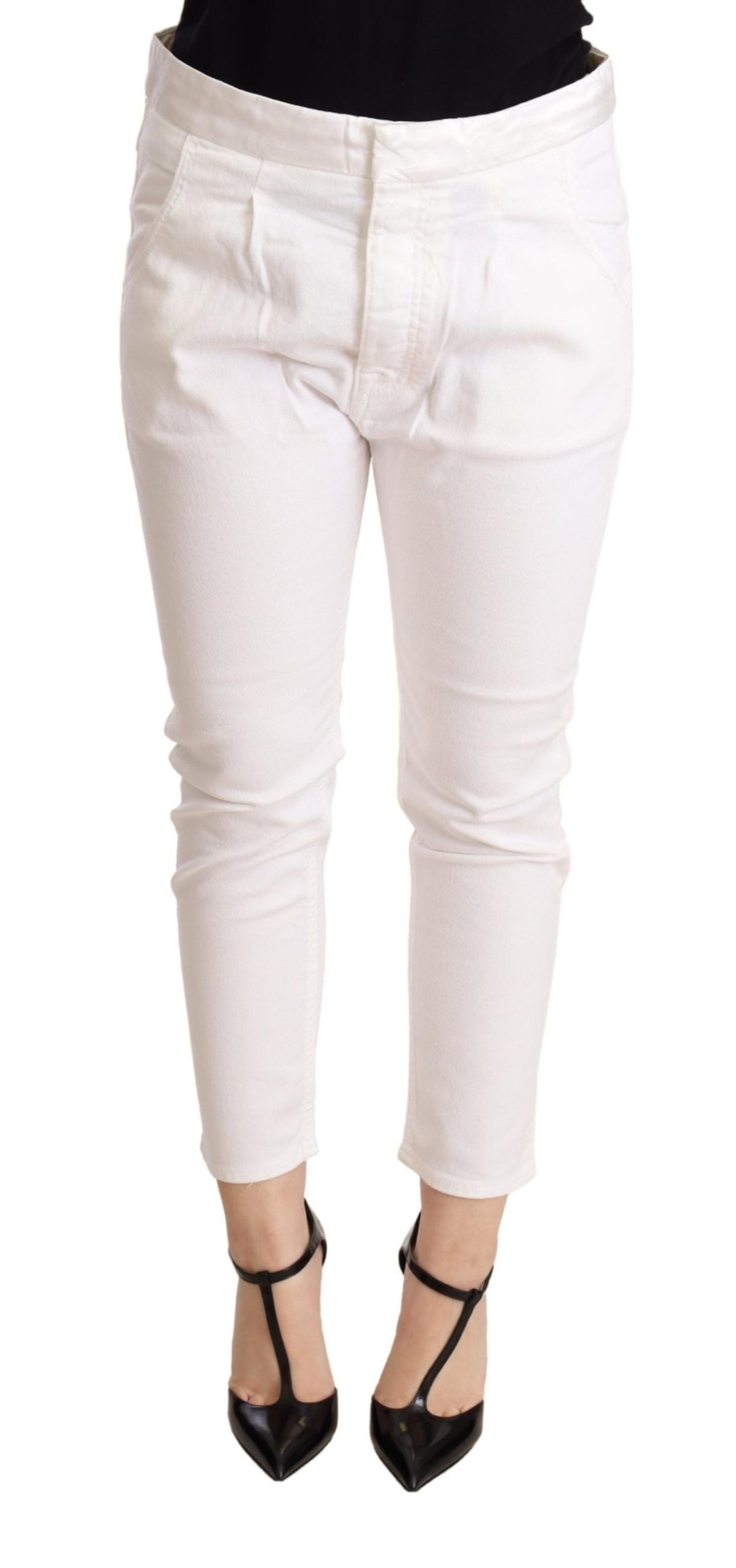 CYCLE Elegante Slim Fit Weiße Skinny Hose