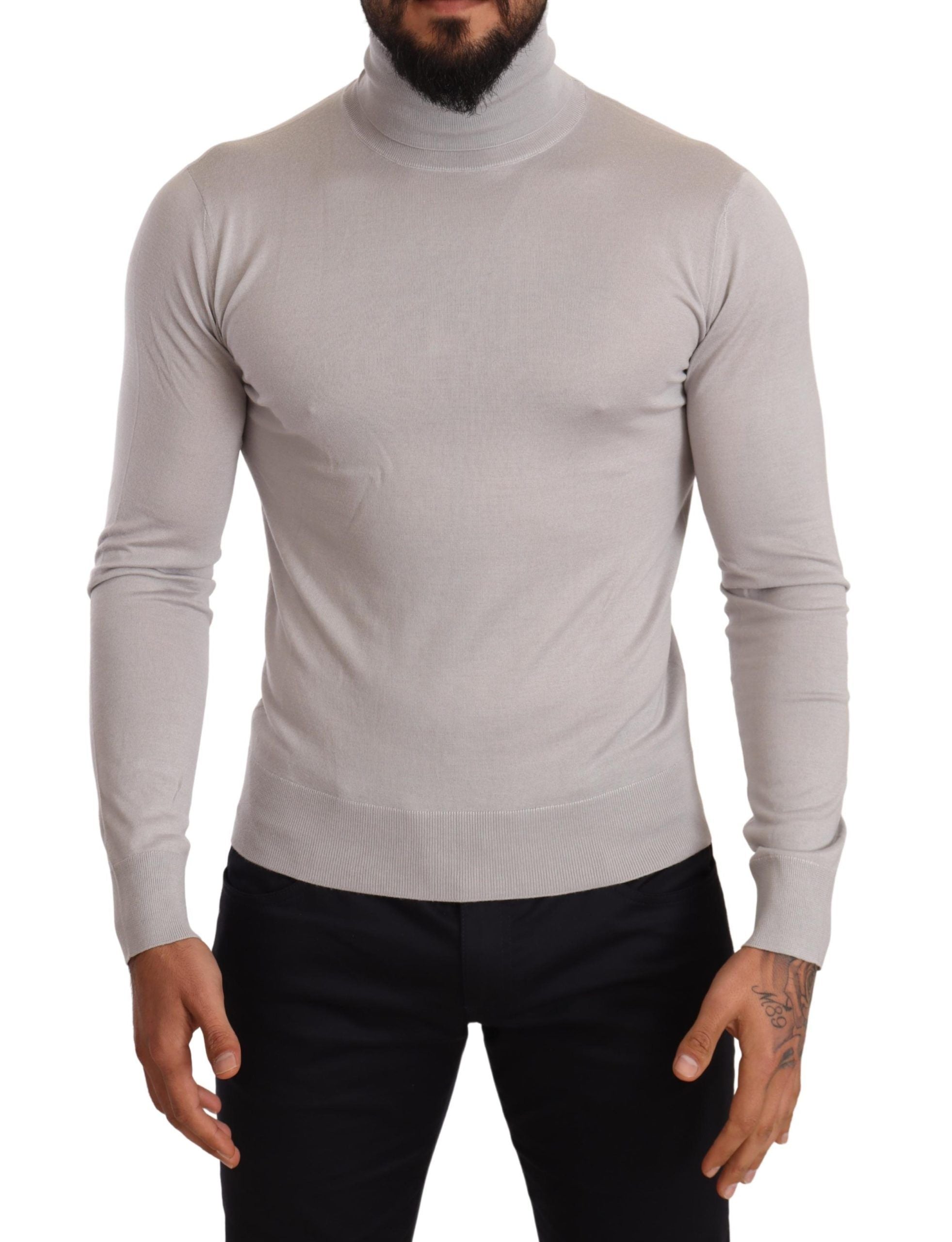 Dolce & Gabbana Élégant col roulé en mélange cachemire-soie