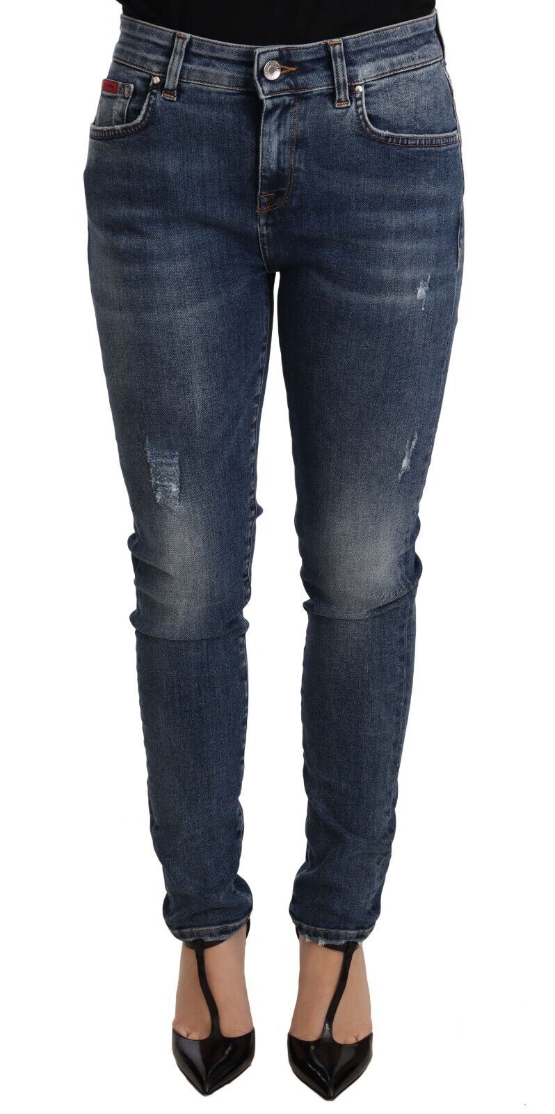Dolce & Gabbana Elegante Slim-Fit-Skinny-Jeans im Distressed-Look