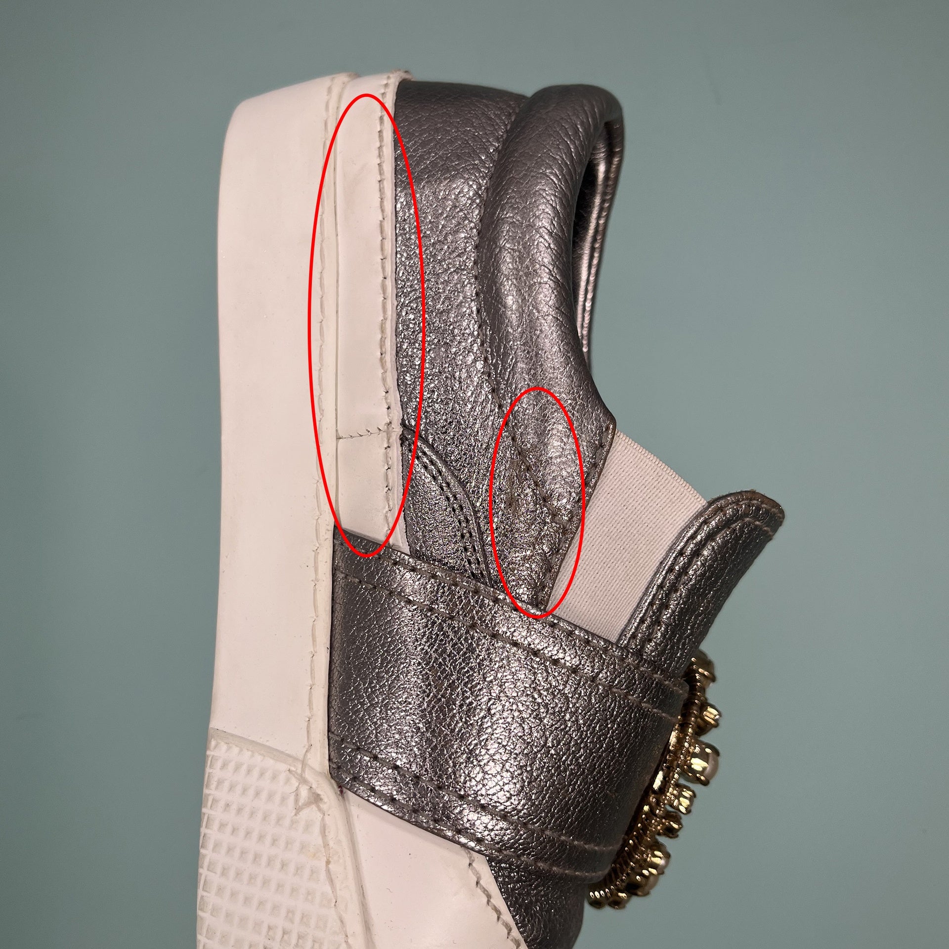 Miu Miu Leather Crystal Sneakers - WOMEN SHOES - MIU MIU - Tluxy New