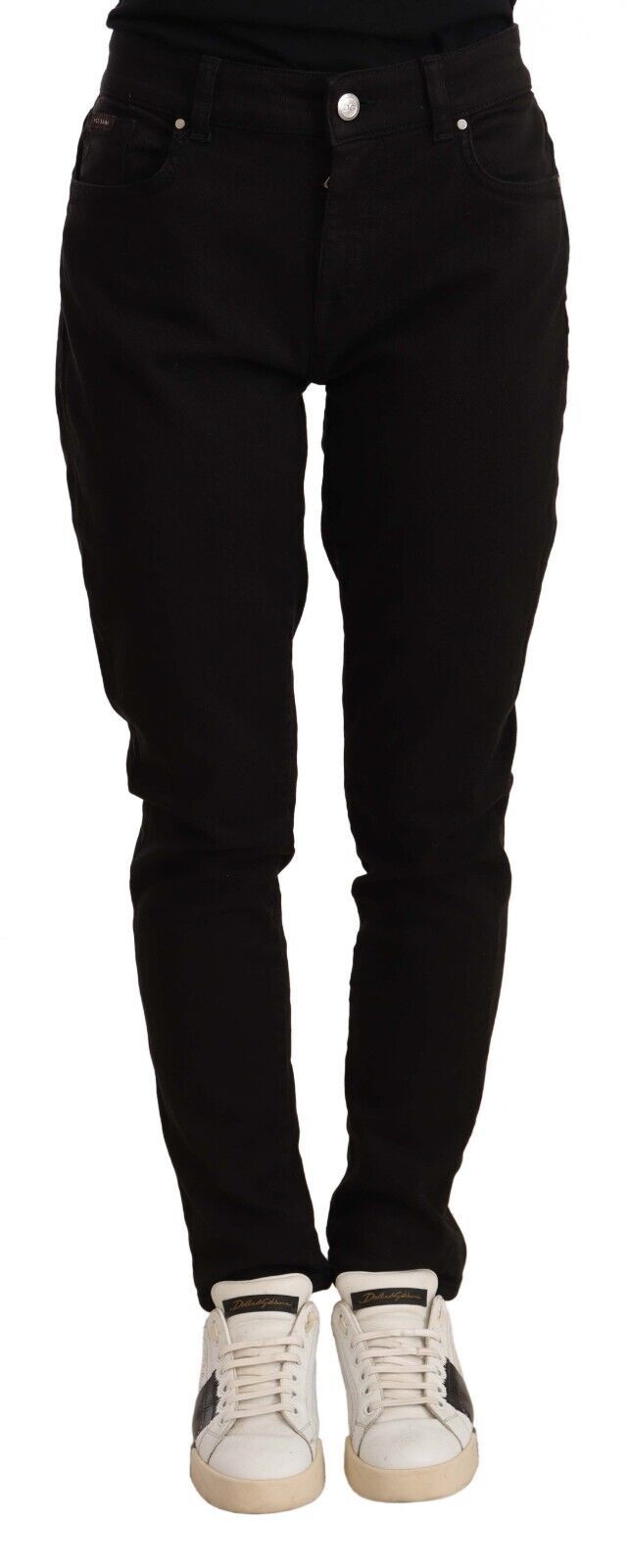 Dolce & Gabbana Elegante Slim-Fit-Skinny-Jeans in Schwarz