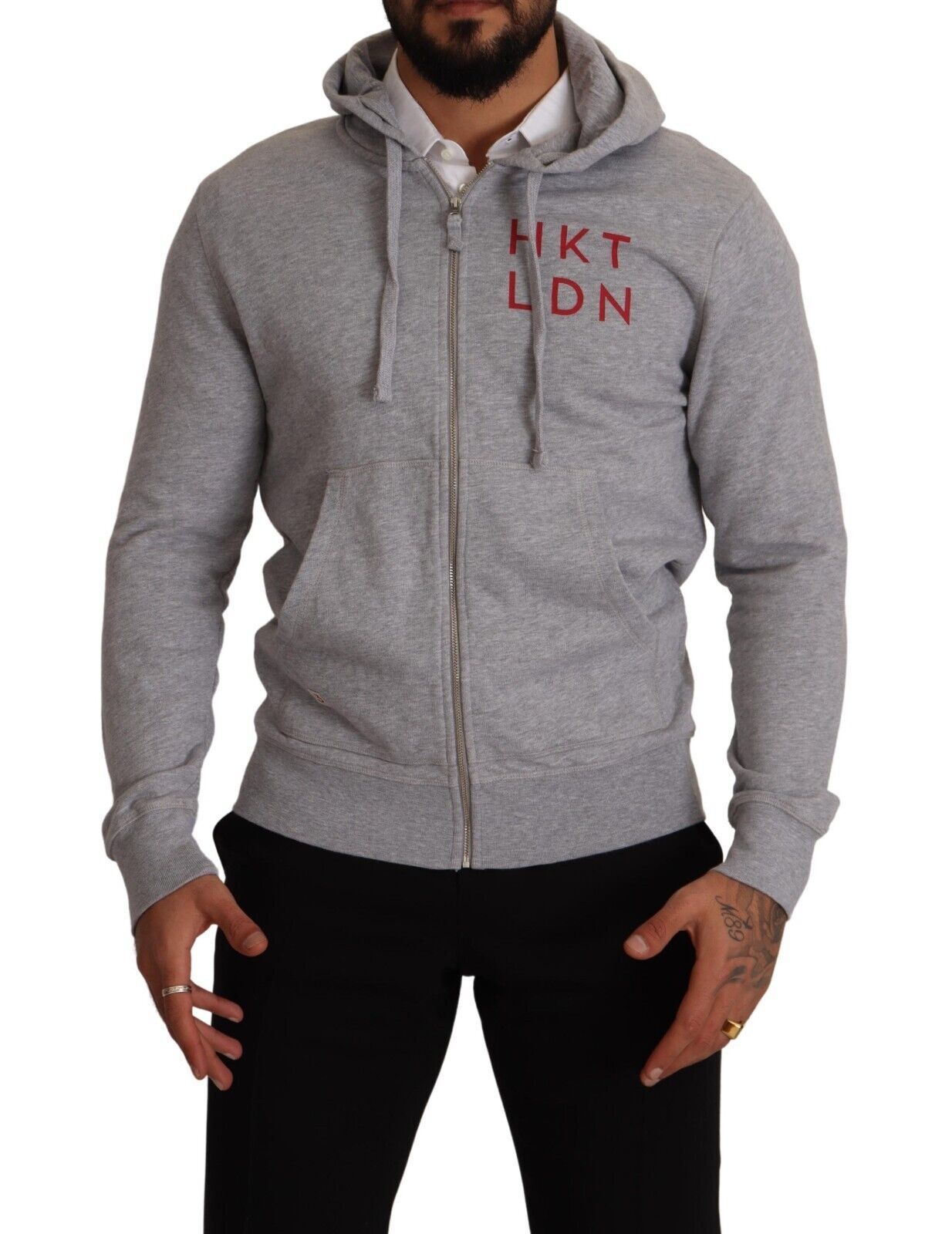Élégant pull à capuche zippé Hackett
