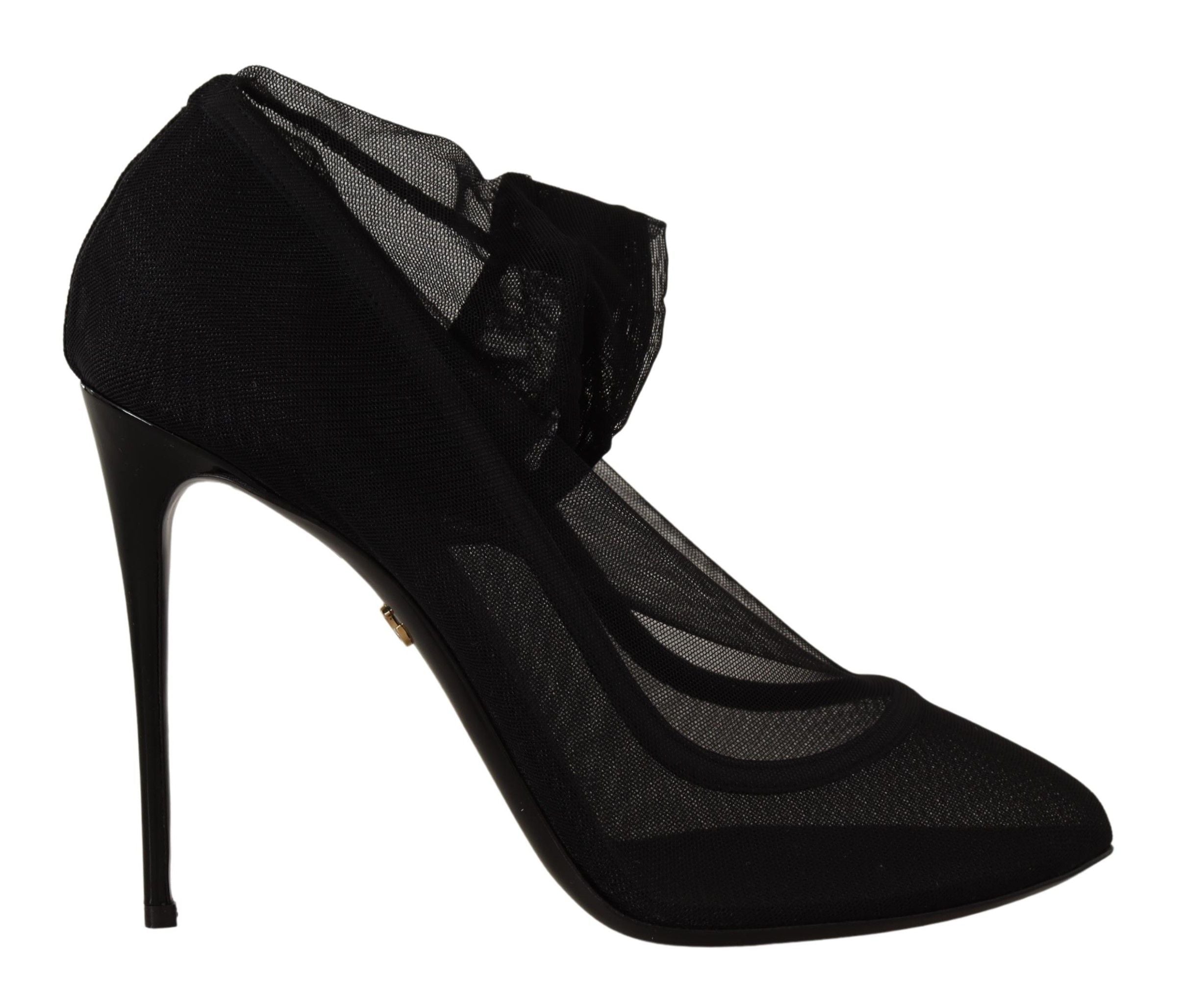 Dolce & Gabbana Elegante schwarze Stretch-Sockenstiefel
