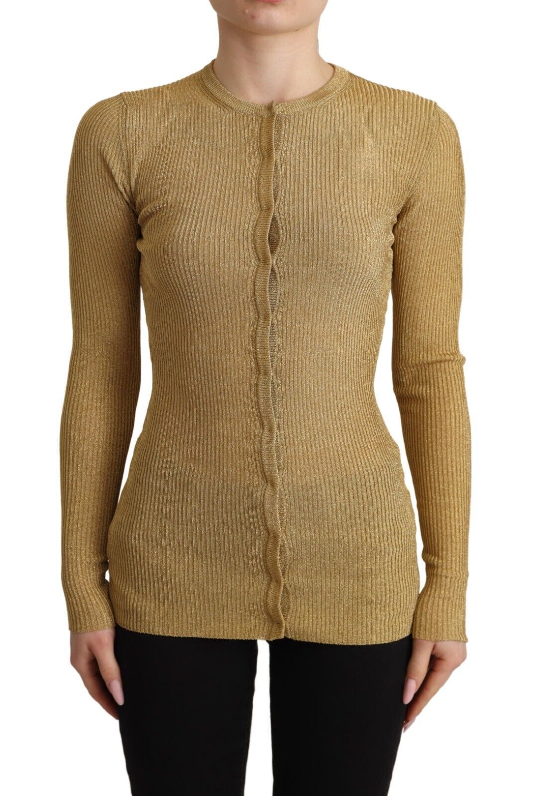 Dolce & Gabbana Glamorous – Strickjacke mit goldenen Druckknöpfen