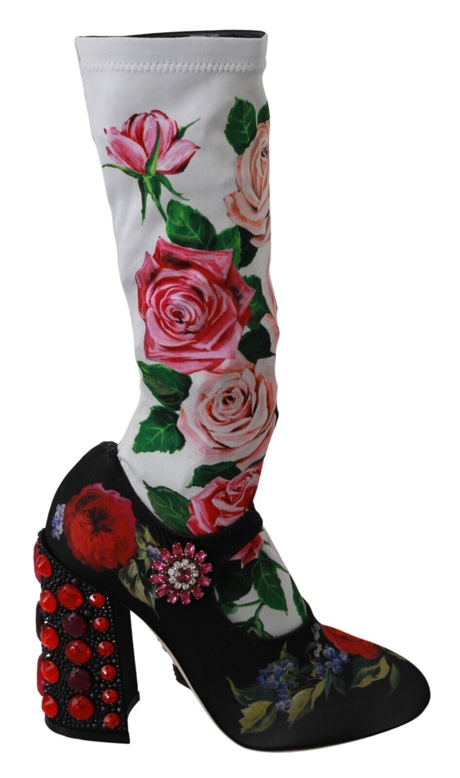 Dolce & Gabbana – Sockenstiefel mit Blumenverzierung