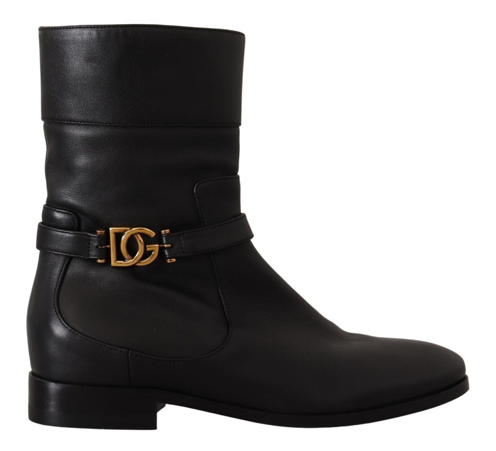 Dolce & Gabbana Elegante Bikerstiefel aus Leder