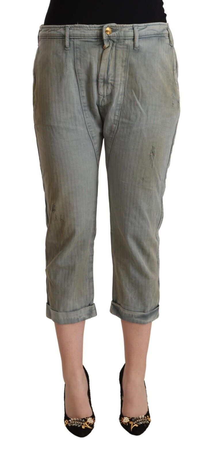 CYCLE Schicke, verkürzte Skinny-Hose mit mittlerer Taille