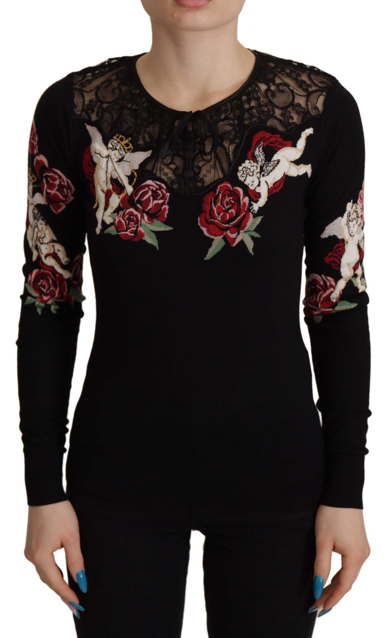 Dolce & Gabbana – Strickjacke mit Engel-Stickerei