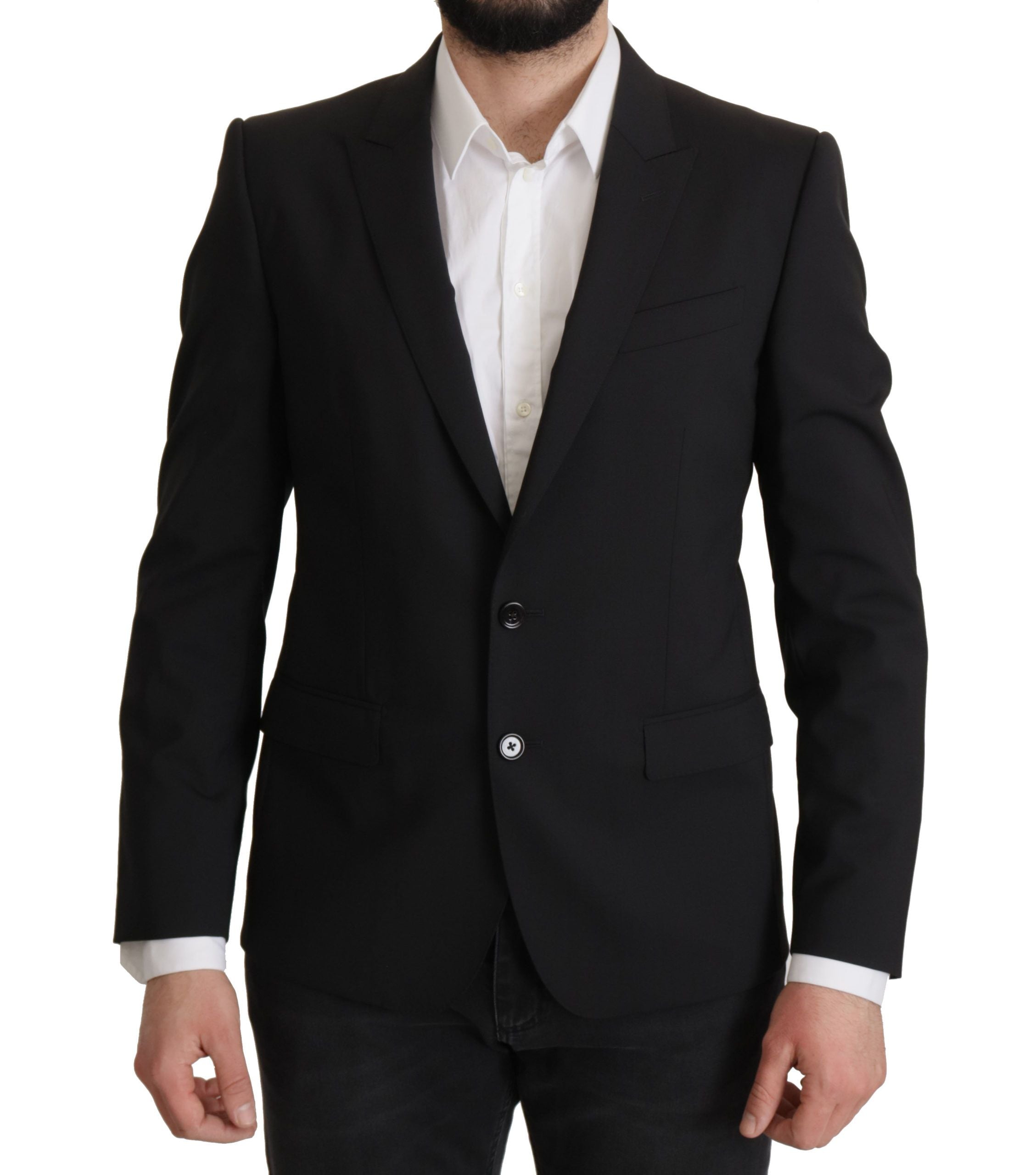 Dolce & Gabbana – Elegante, schmal geschnittene schwarze Blazerjacke