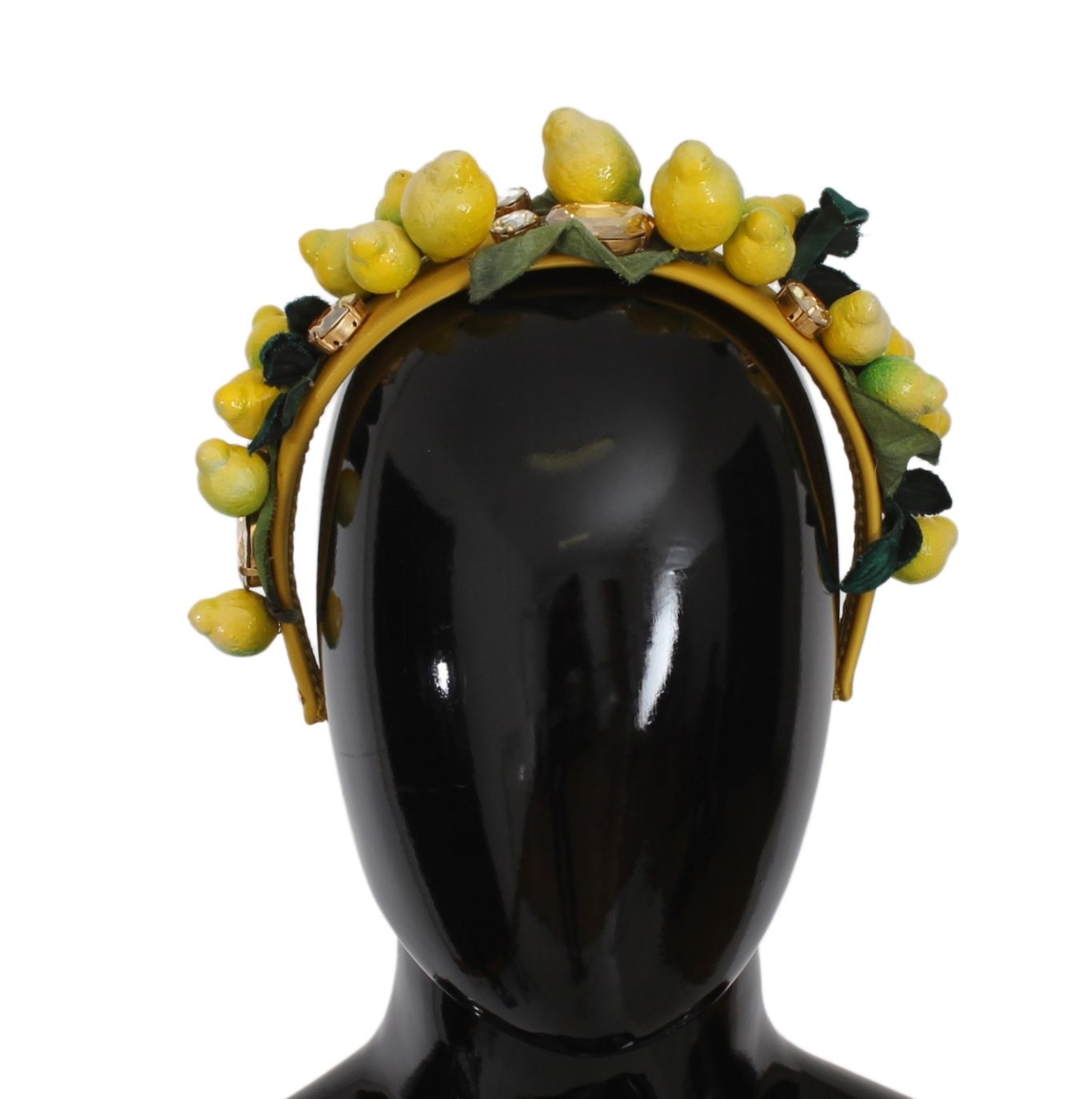 Dolce & Gabbana Exquis Serre-tête en soie et cristal citronné