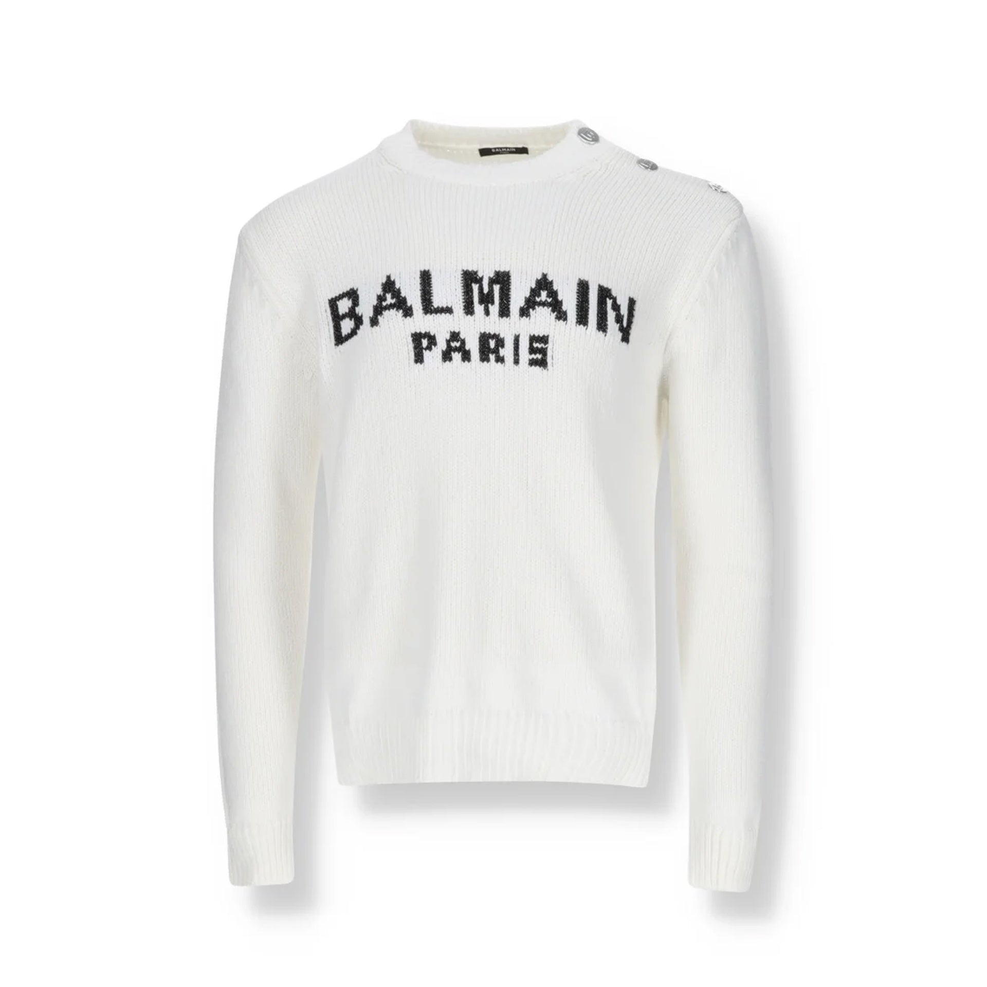 Pull en coton à logo Balmain