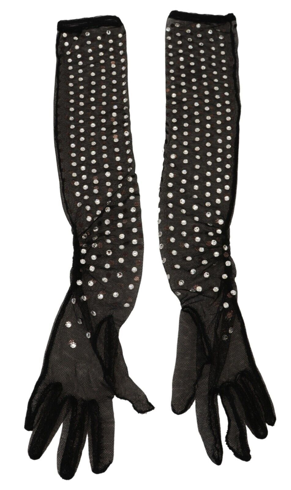 Dolce & Gabbana – Elegante, ellenbogenlange schwarze Handschuhe