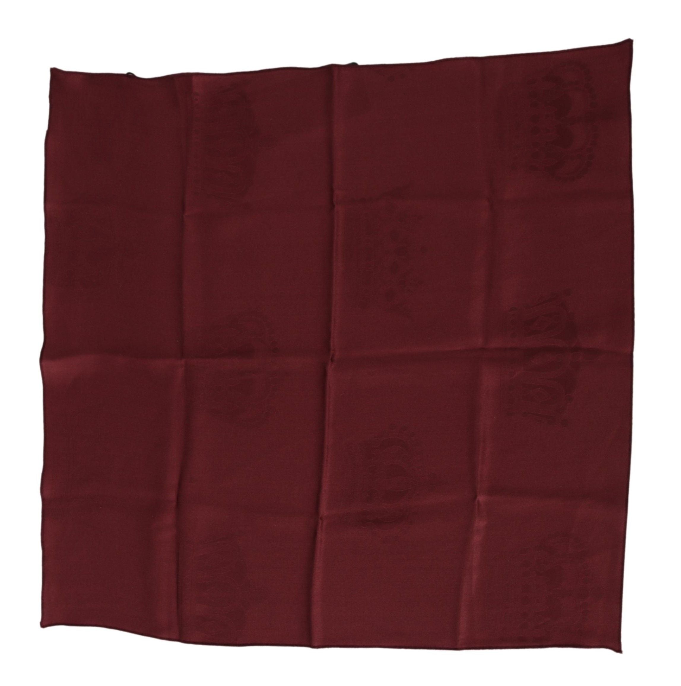 Dolce & Gabbana Eleganter quadratischer Schal aus roter Seide