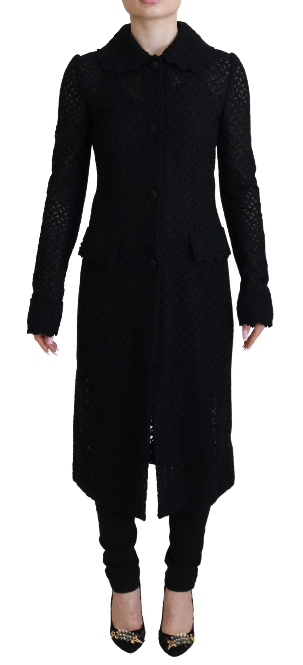 Veste longue en maille boutonnée classique Dolce & Gabbana