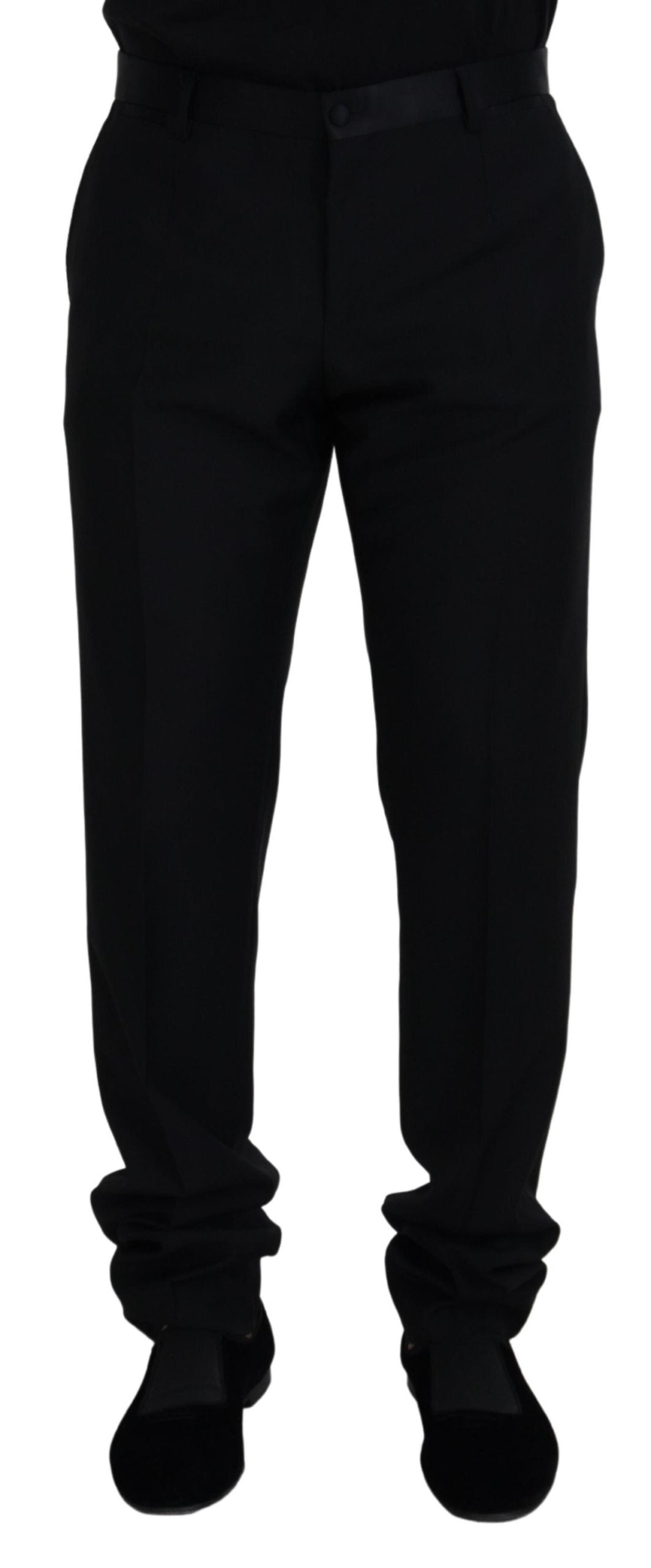 Dolce & Gabbana Elegante schwarze Hose aus Schurwollmischung
