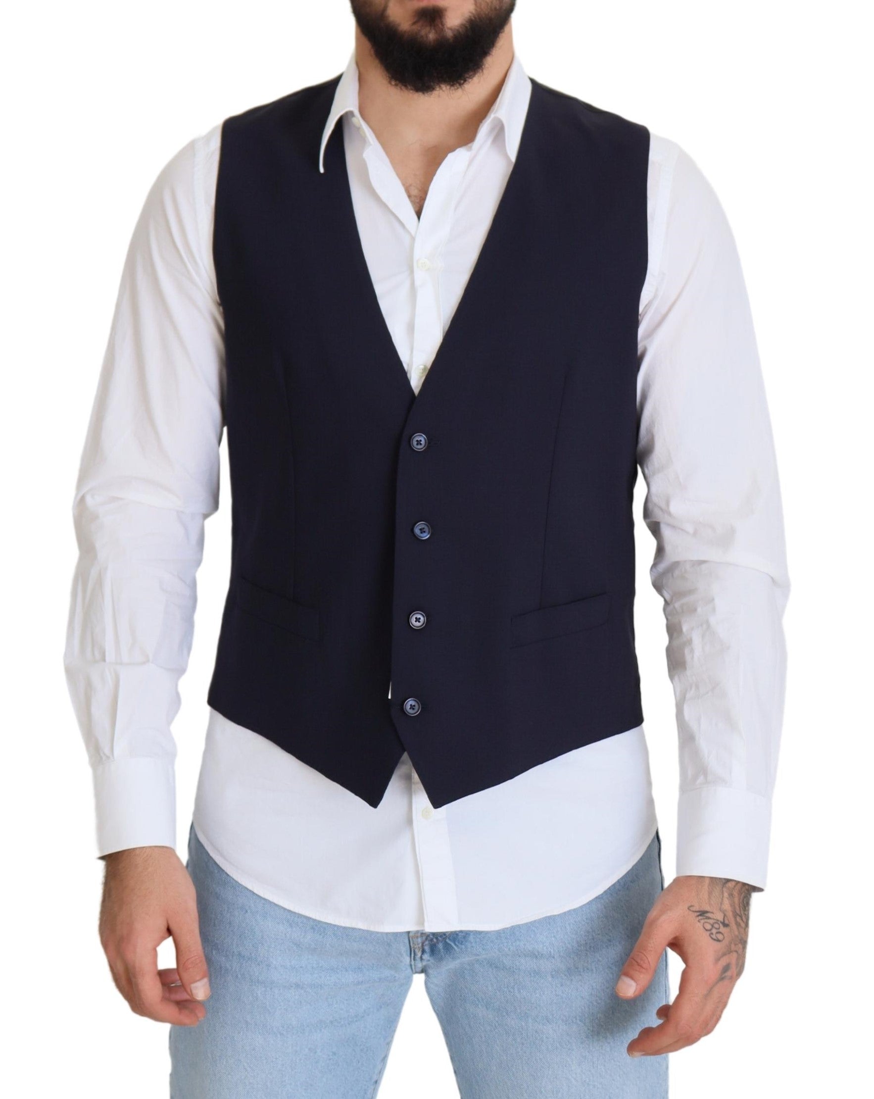 Gilet élégant bleu foncé Dolce & Gabbana pour robe de soirée