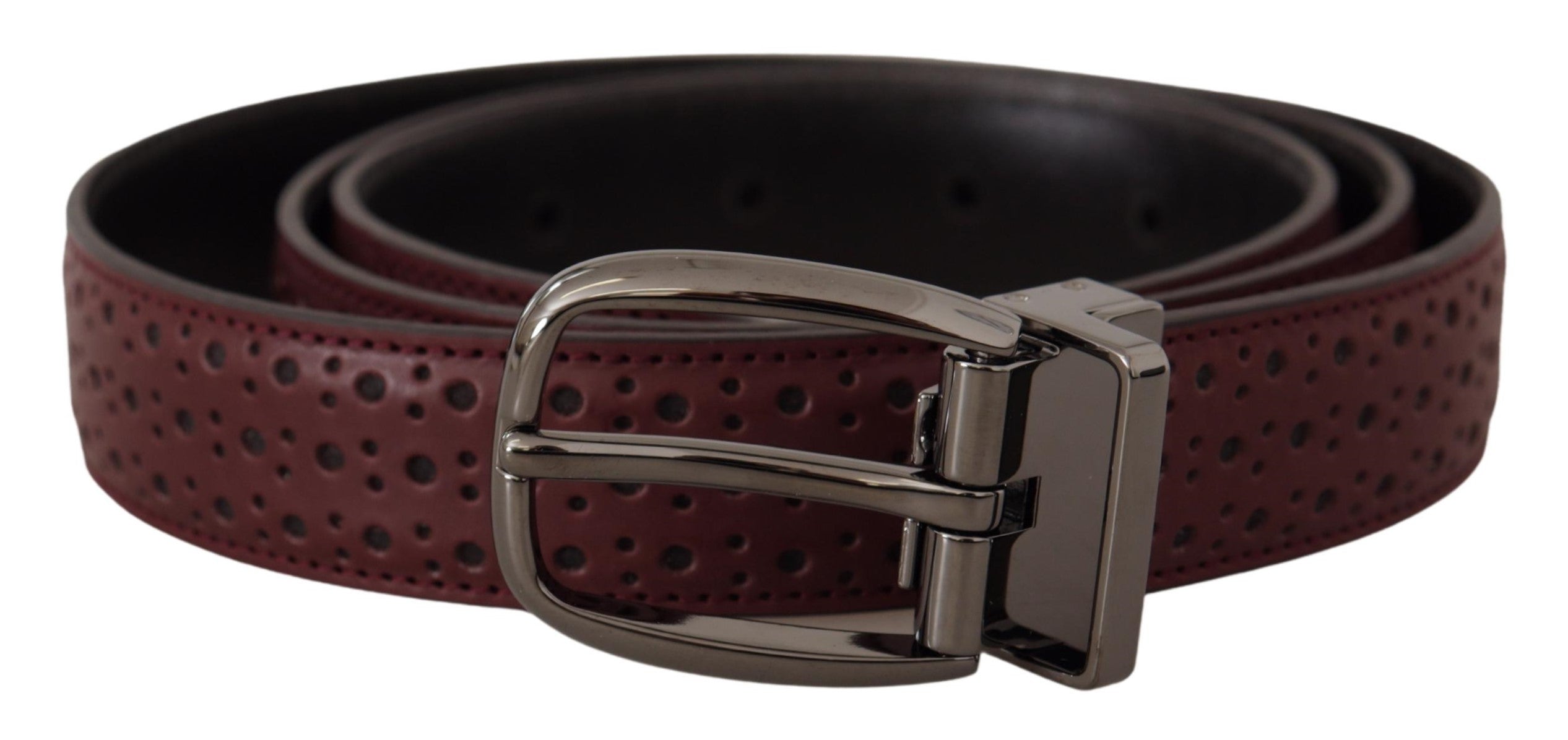 Ceinture élégante en cuir Dolce & Gabbana avec boucle en métal