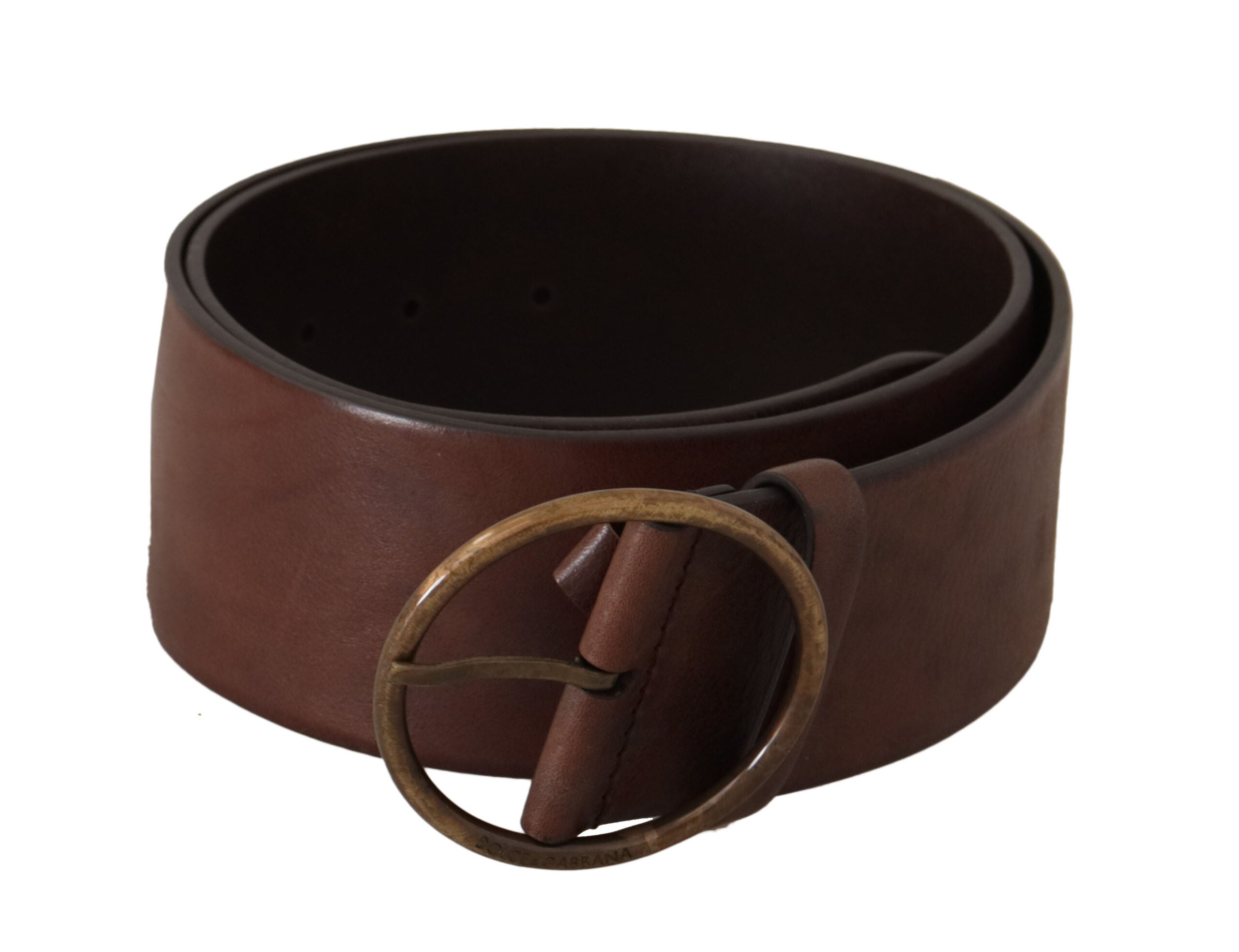 Ceinture élégante en cuir Dolce & Gabbana avec boucle gravée