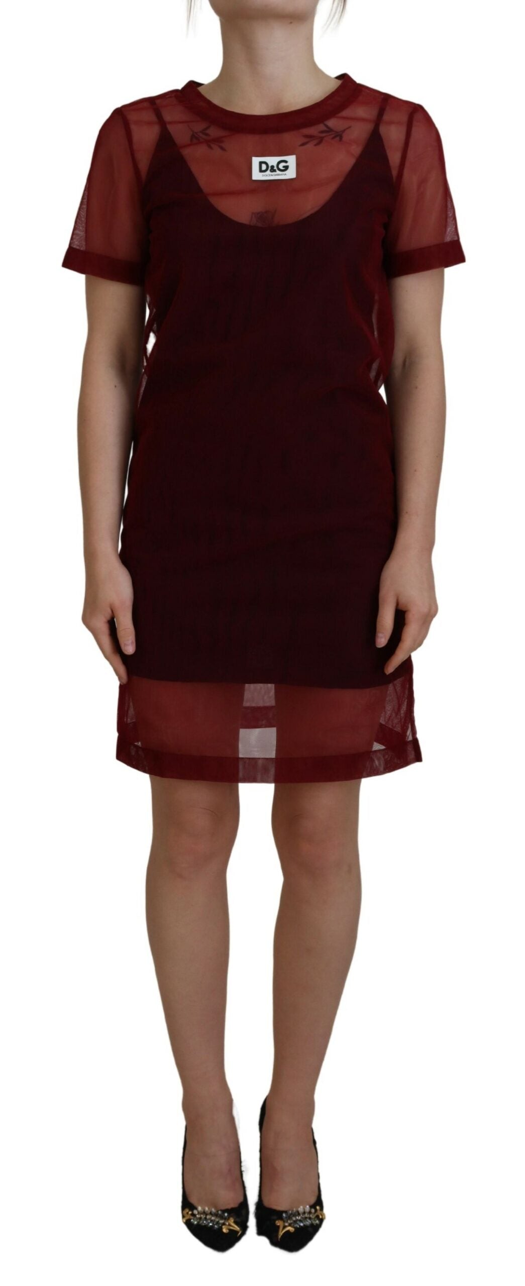 Dolce & Gabbana Kastanienbraunes Mini-Etuikleid – Italienische Eleganz