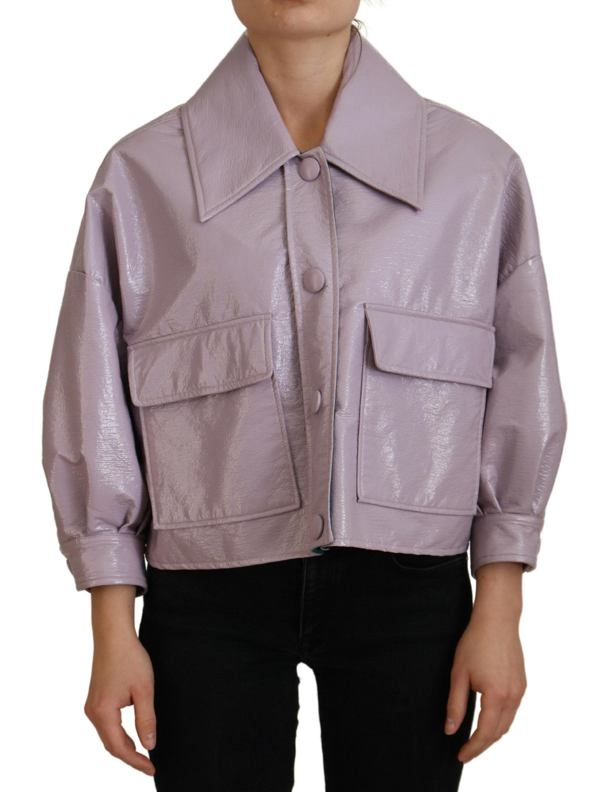 Veste courte violette chic Dolce & Gabbana : une déclaration de style