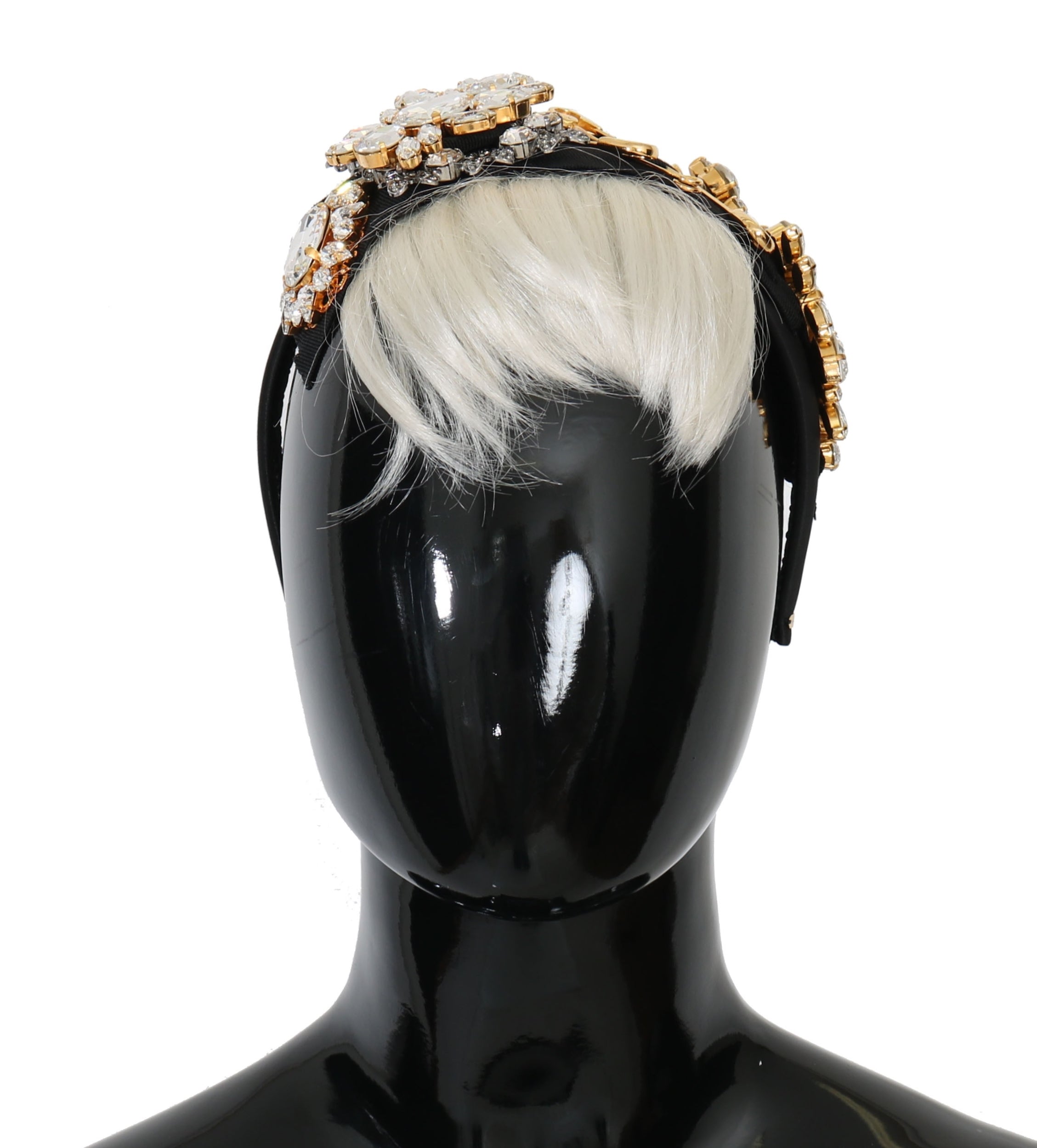 Dolce & Gabbana Elegantes schwarzes Kristall-Stirnband-Diadem