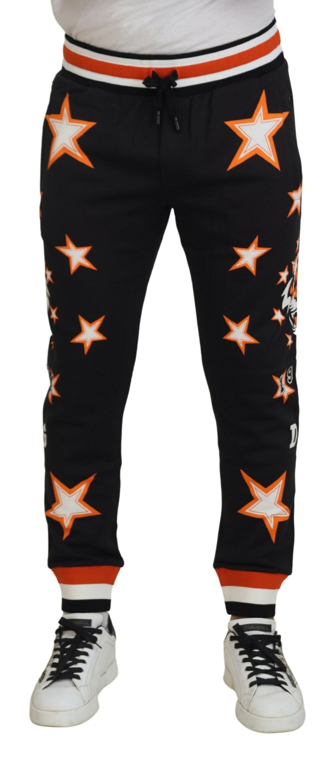 Dolce & Gabbana Elegante schwarze Jogginghose mit Stern