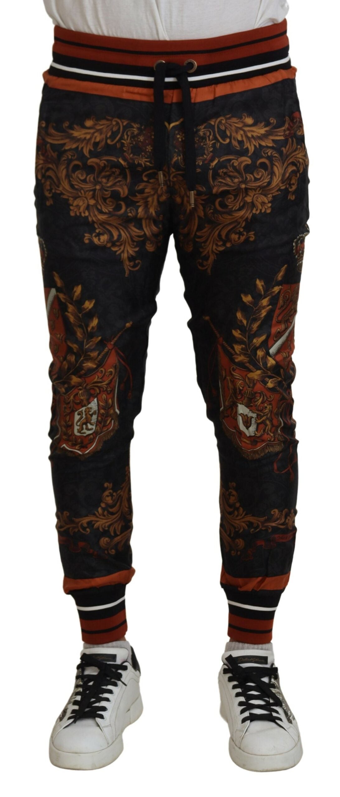 Pantalon de survêtement en soie Dolce & Gabbana Baroque Crown