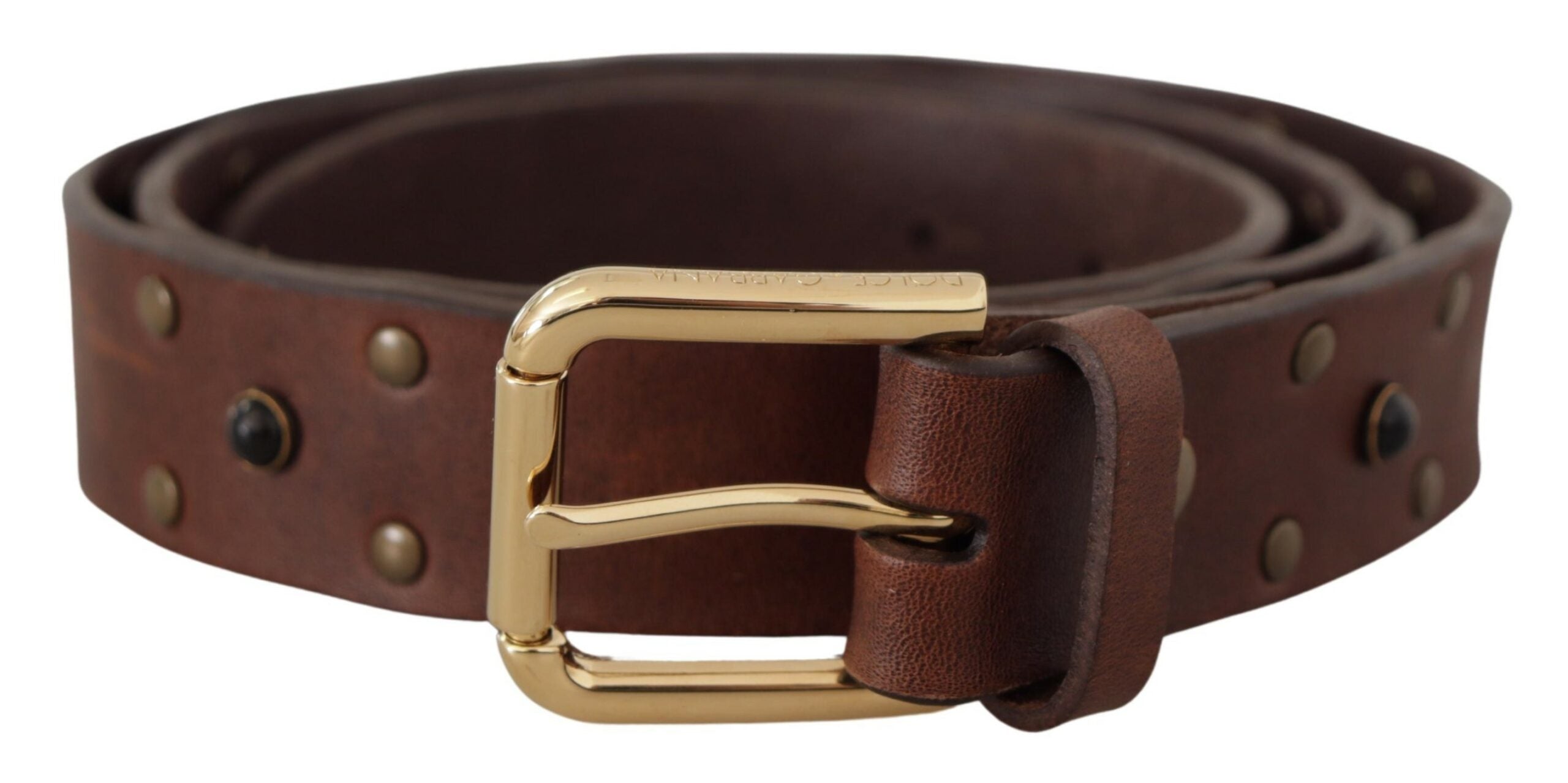 Ceinture élégante en cuir Dolce & Gabbana avec boucle en métal