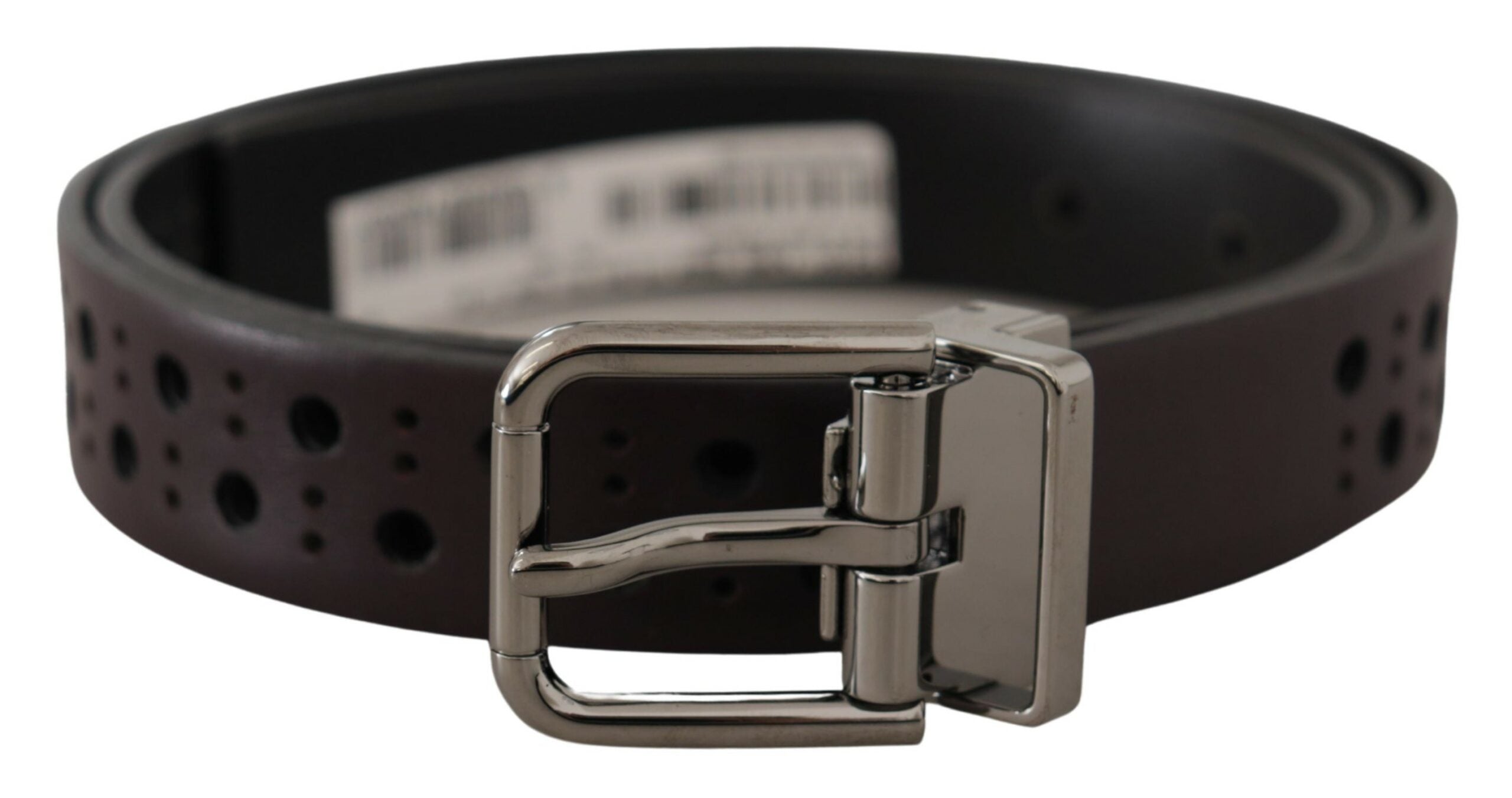 Ceinture élégante en cuir violet foncé Dolce & Gabbana