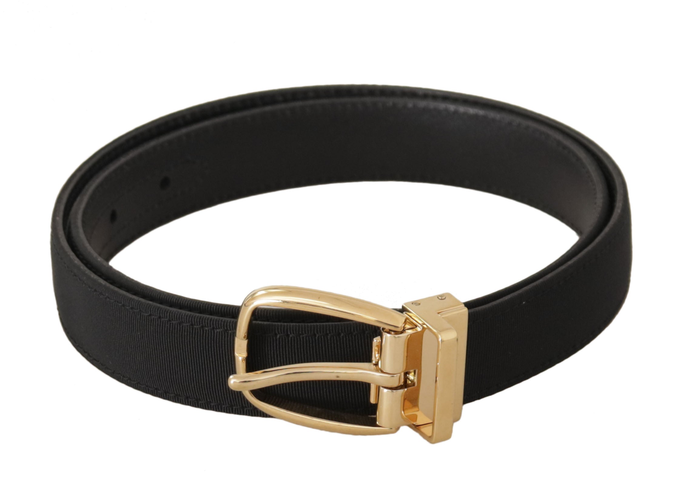 Ceinture élégante en cuir noir Dolce & Gabbana
