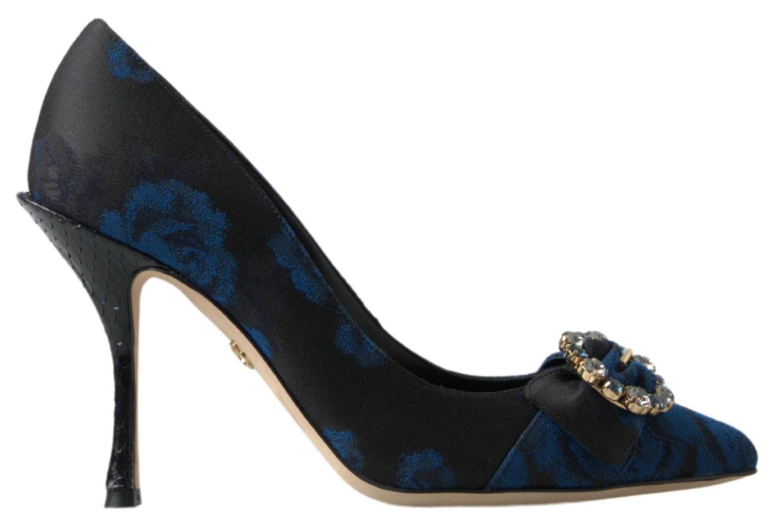 Escarpins élégants Dolce & Gabbana ornés de cristaux bleus