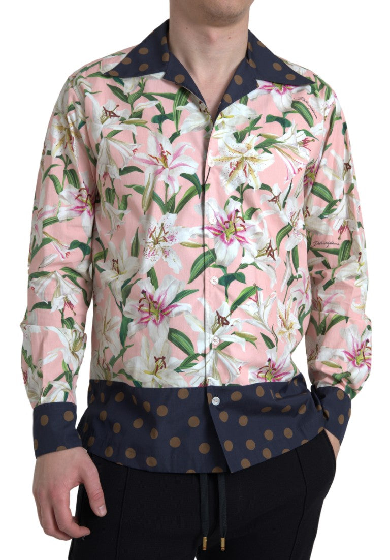 Chemise décontractée rose élégante coupe slim Dolce & Gabbana