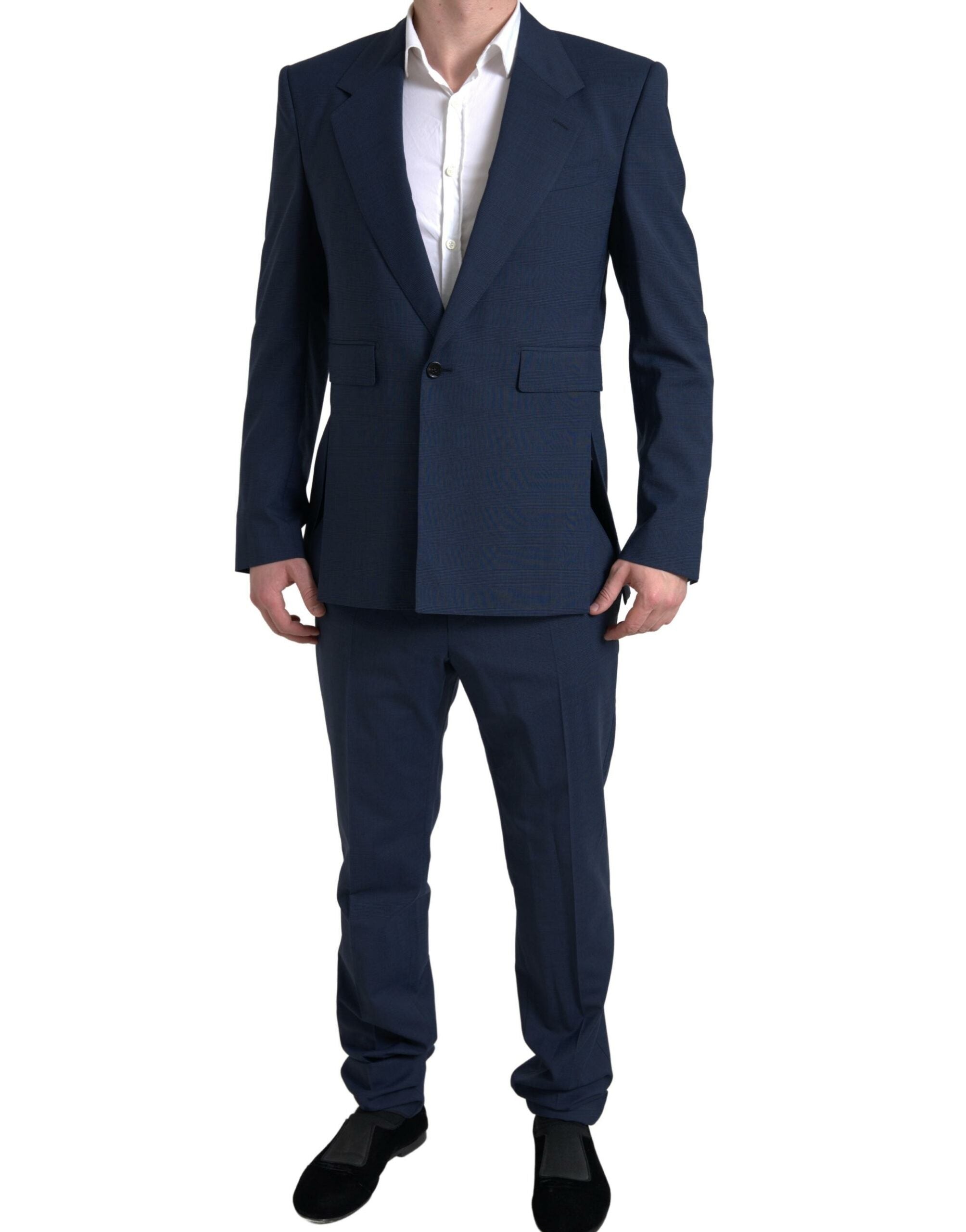 Dolce & Gabbana Eleganter Slim Fit blauer zweiteiliger Anzug