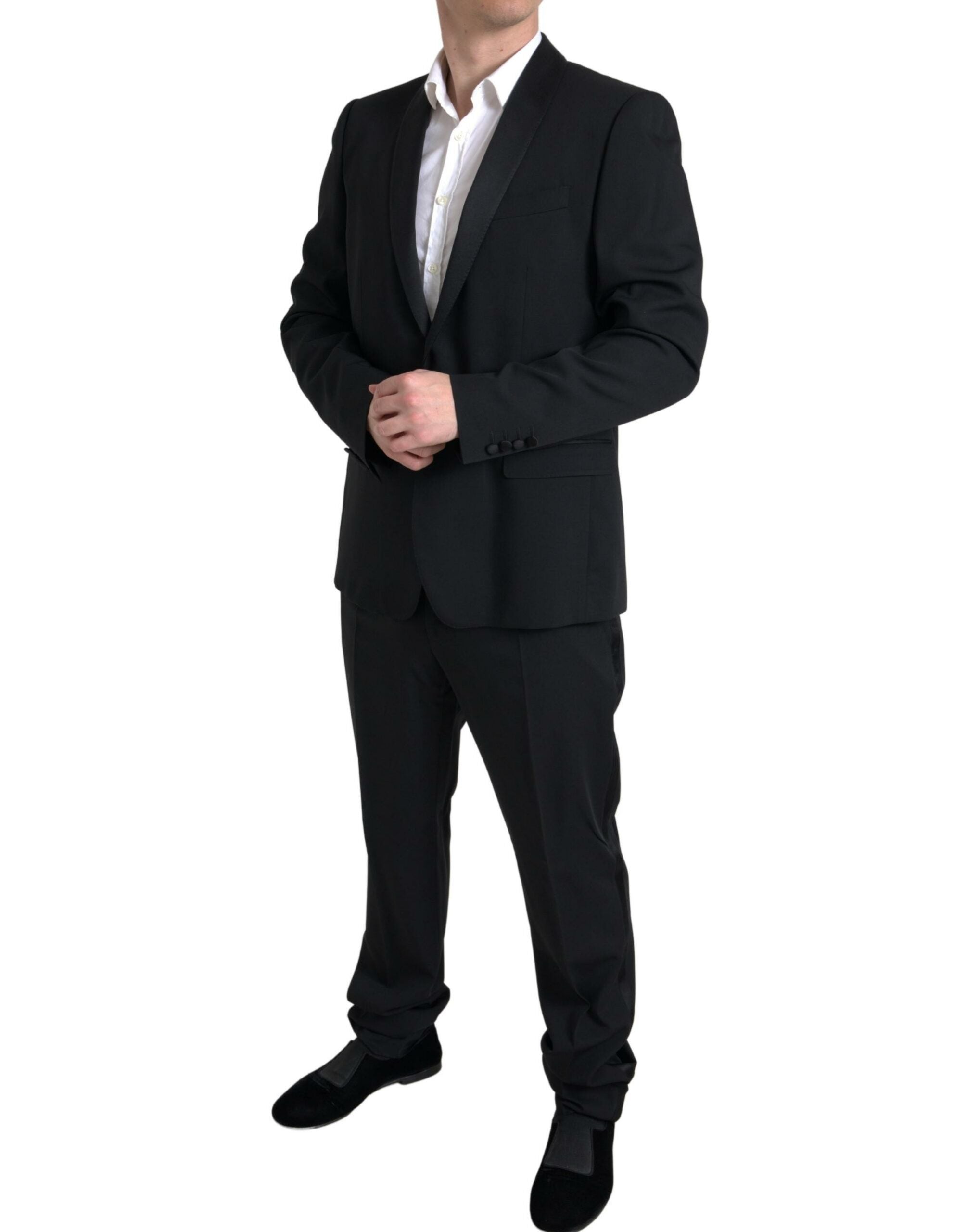 Dolce & Gabbana – Eleganter schwarzer Slim Fit-Zweiteiler