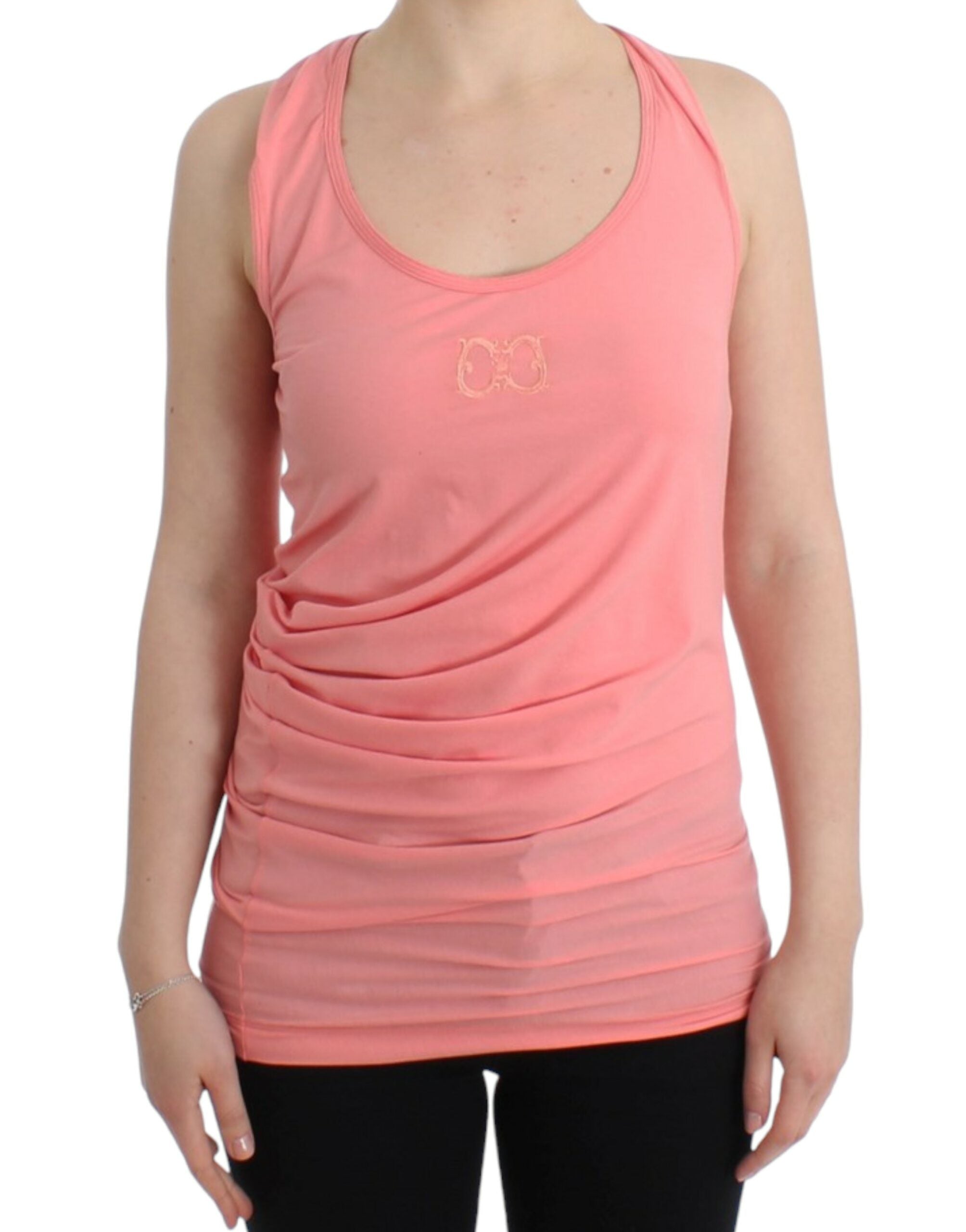 Cavalli Chic Tanktop aus Baumwollmischung, Rosa