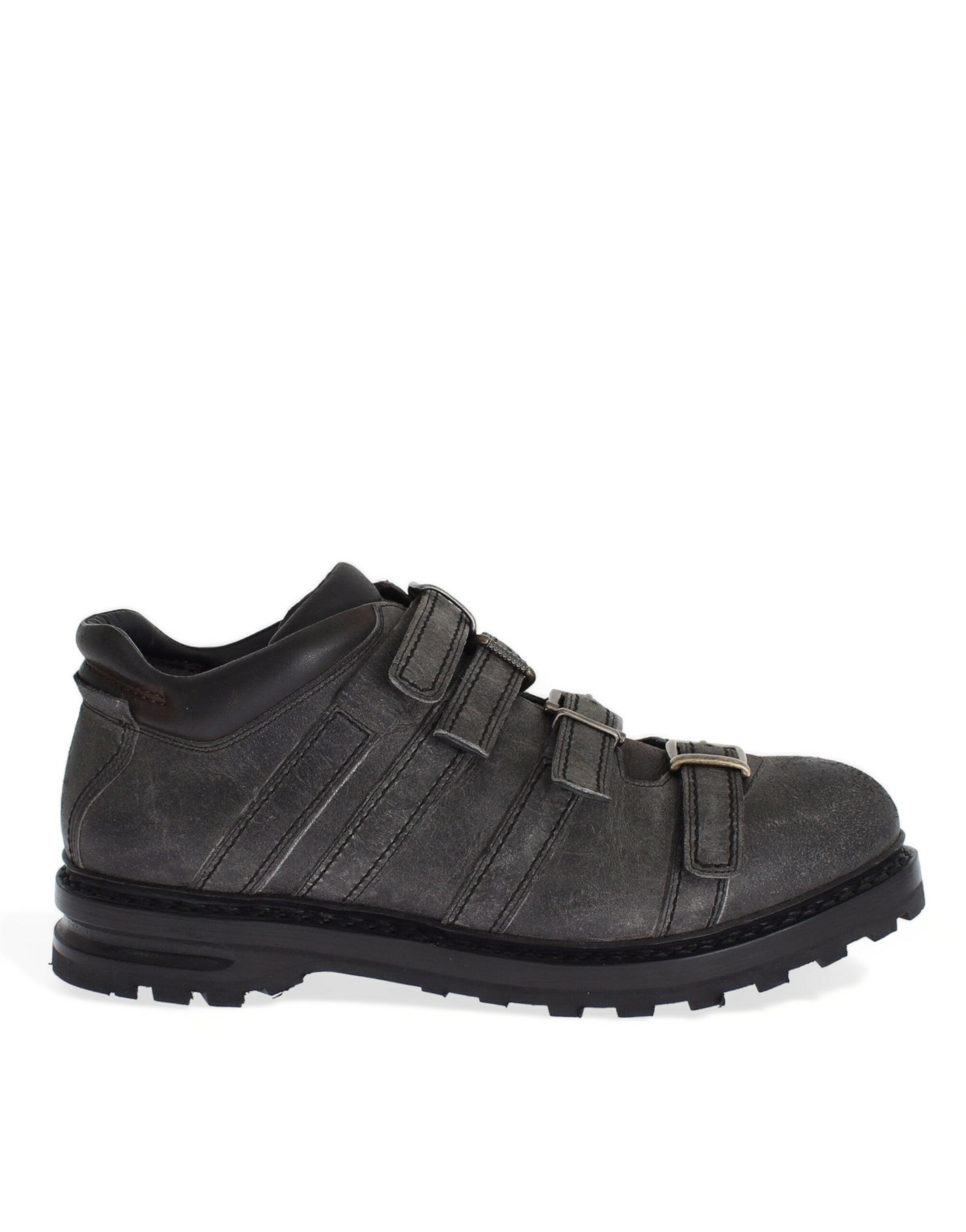 Dolce & Gabbana Elegante Stiefeletten aus grauem Leder