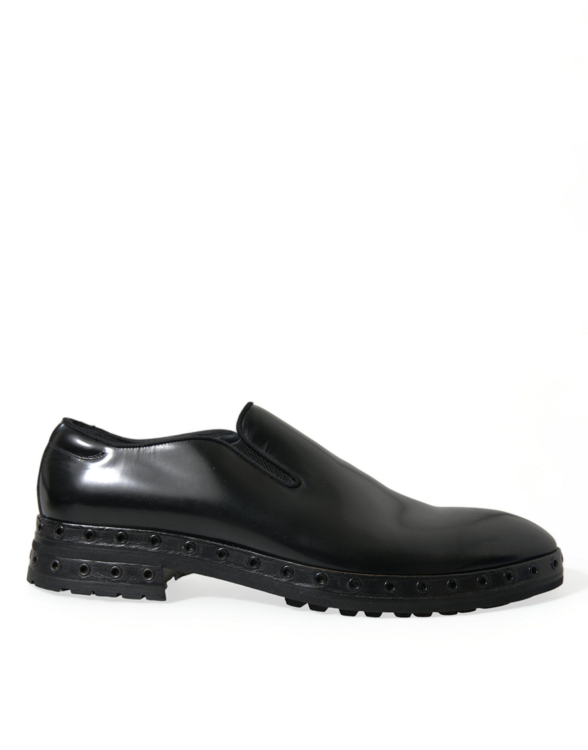 Dolce & Gabbana Elegante schwarze Leder-Loafer mit Nieten